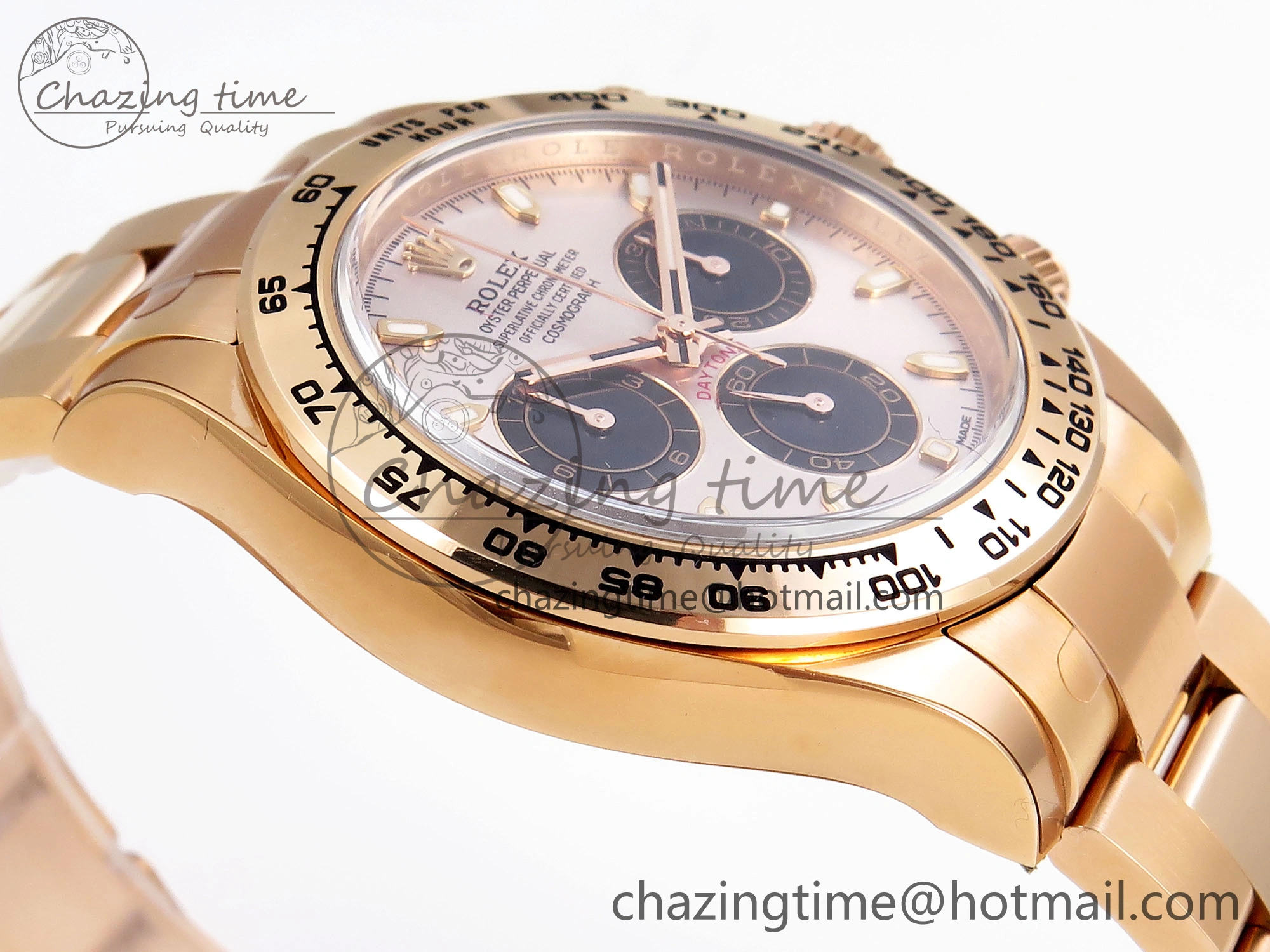 Stretchable Daytona 116505 Clean 1:1 Best Edition Silver Dial RG Markers on RG Bracelet SA4130 V 1960