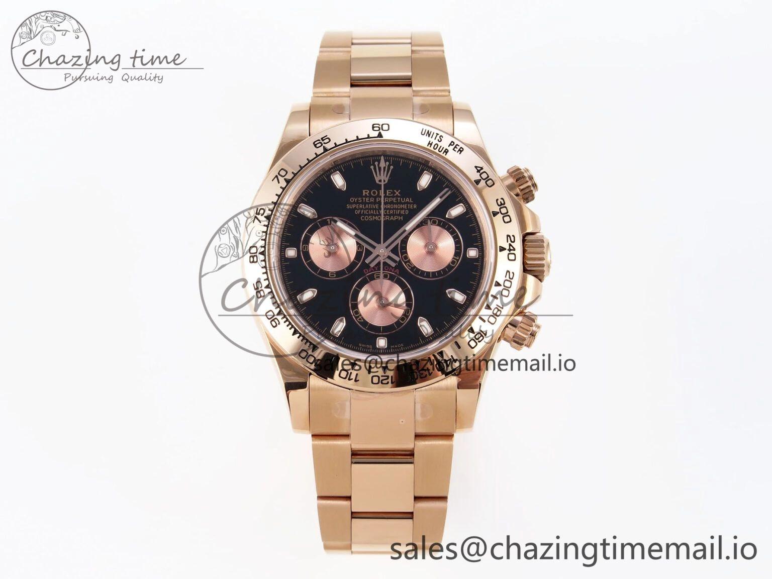 Daytona 116505 KING 1:1 Best Edition Black RG Dial on RG Bracelet SH WellDesigned 1936
