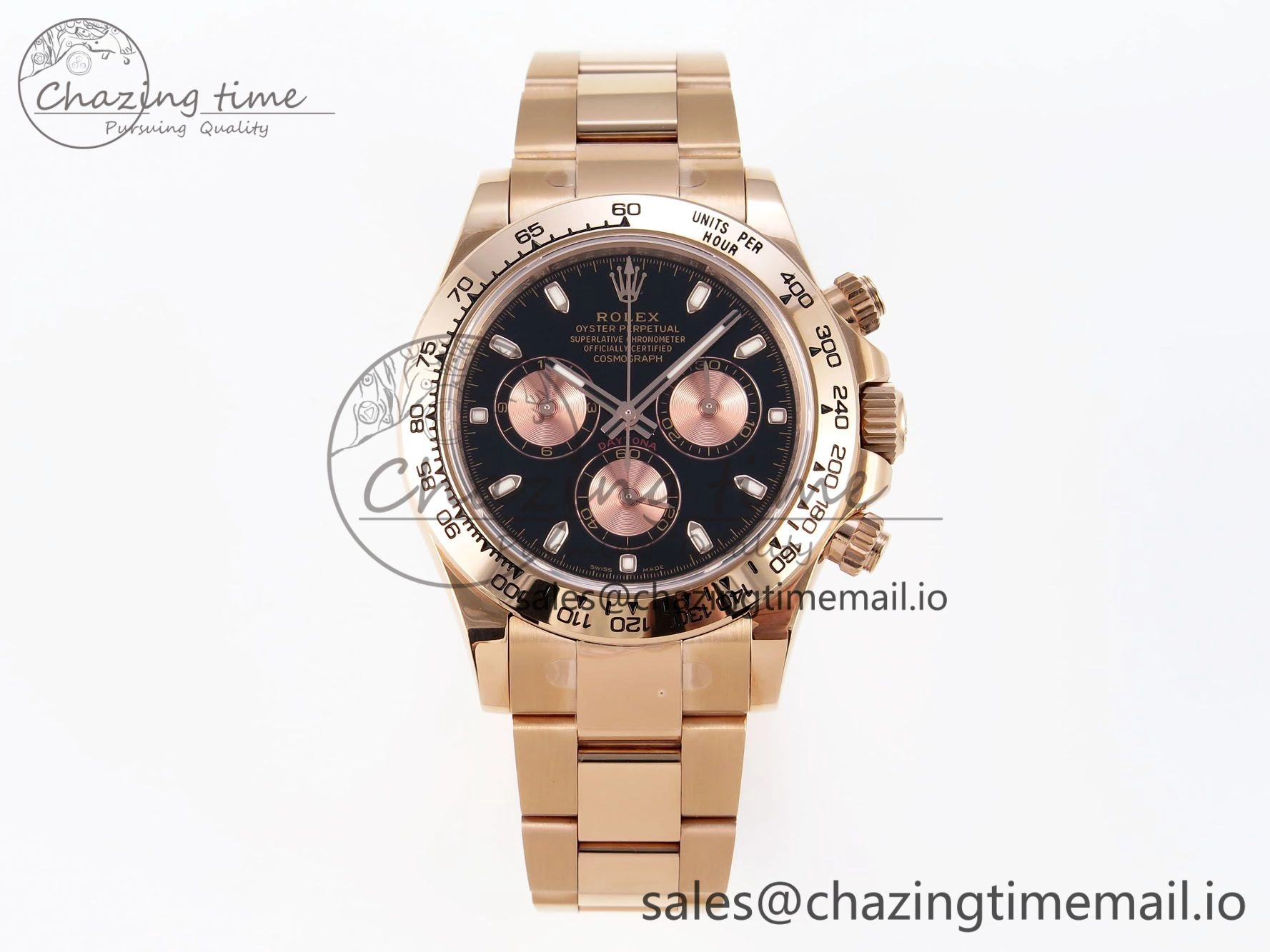 Daytona 116505 KING 1:1 Best Edition Black RG Dial on RG Bracelet SH WellDesigned 1936