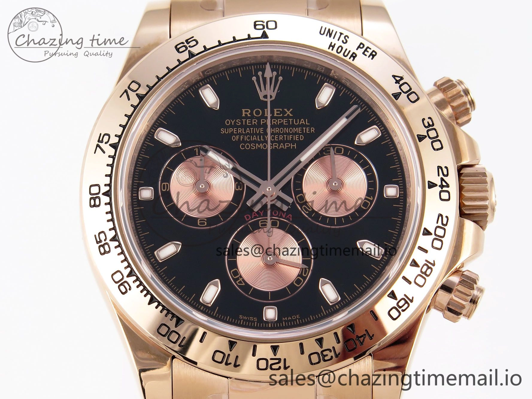 Daytona 116505 KING 1:1 Best Edition Black RG Dial on RG Bracelet SH WellDesigned 1936