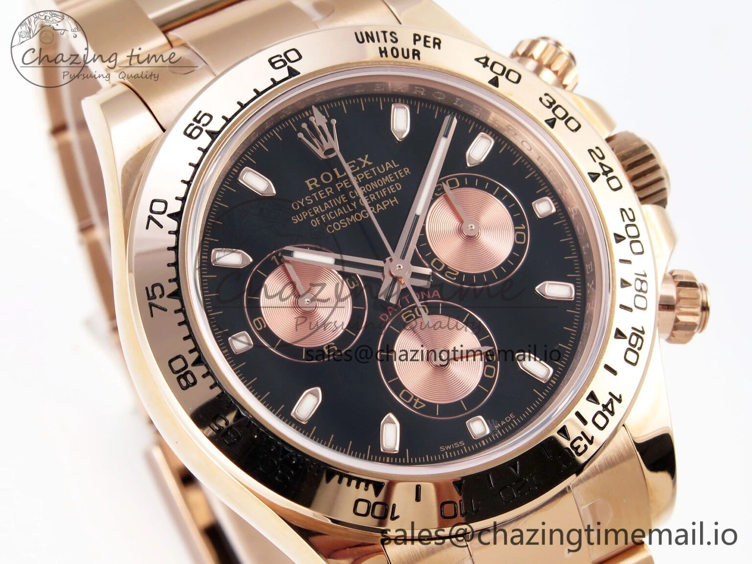 Daytona 116505 KING 1:1 Best Edition Black RG Dial on RG Bracelet SH WellDesigned 1936