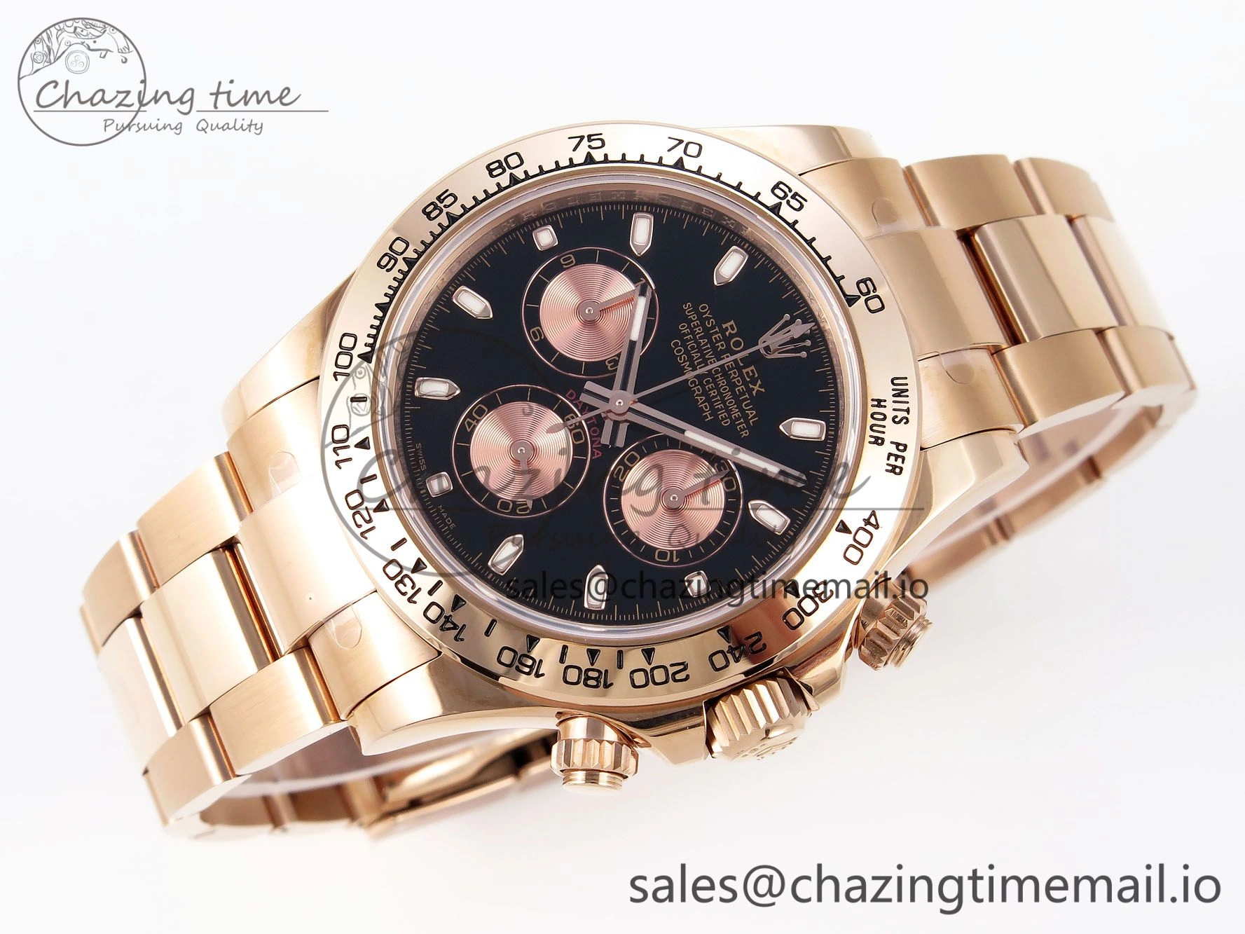 Daytona 116505 KING 1:1 Best Edition Black RG Dial on RG Bracelet SH WellDesigned 1936