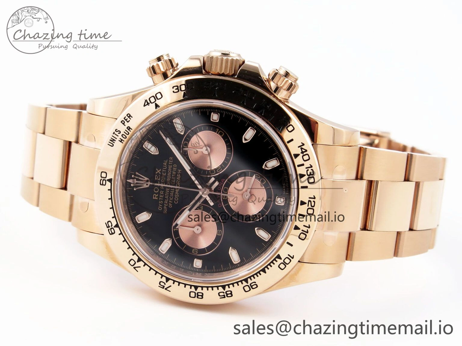 Daytona 116505 KING 1:1 Best Edition Black RG Dial on RG Bracelet SH WellDesigned 1936