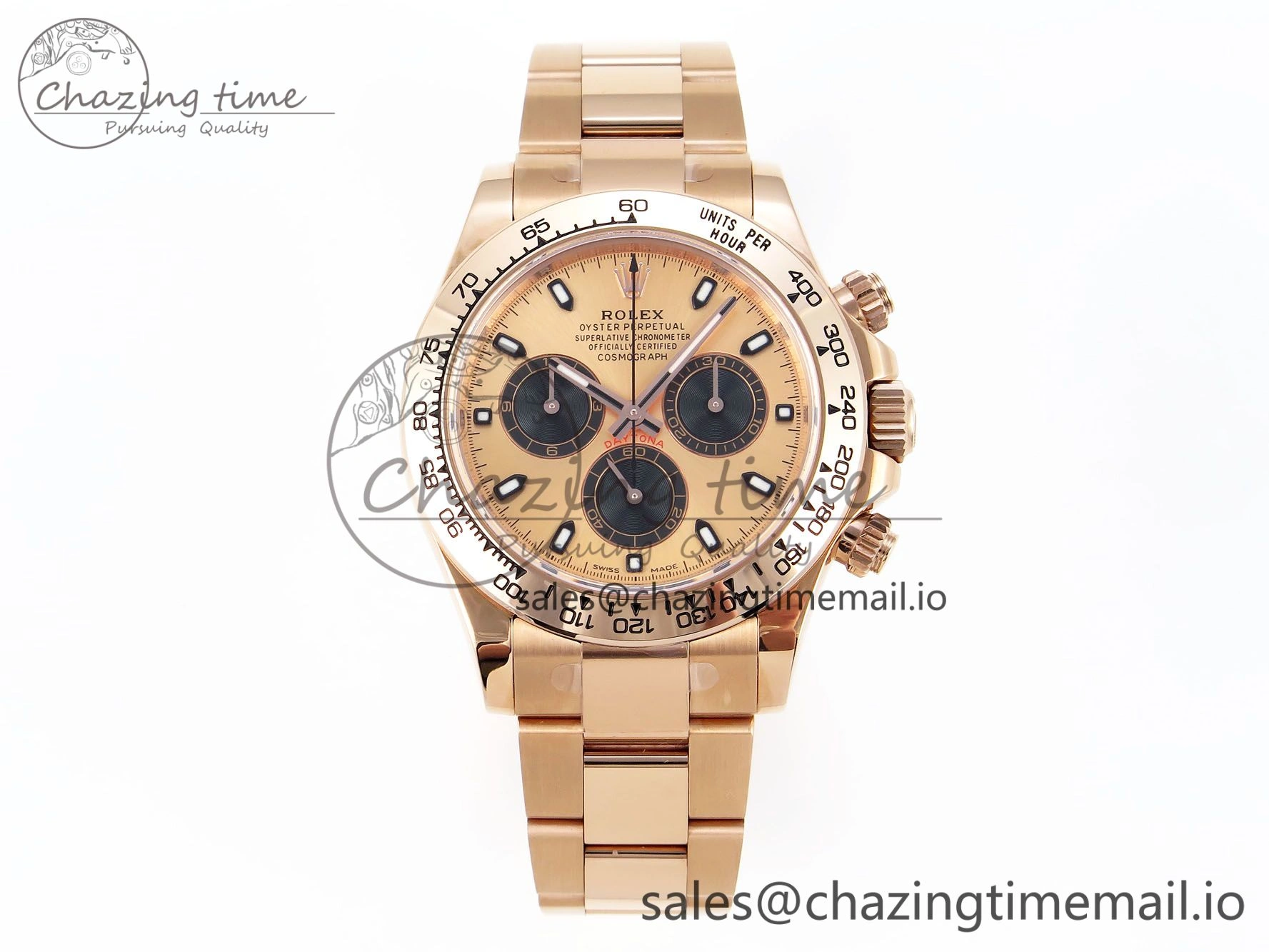 Vibrant Daytona 116505 KING 1:1 Best Edition RG Black Dial on RG Bracelet SH 1950