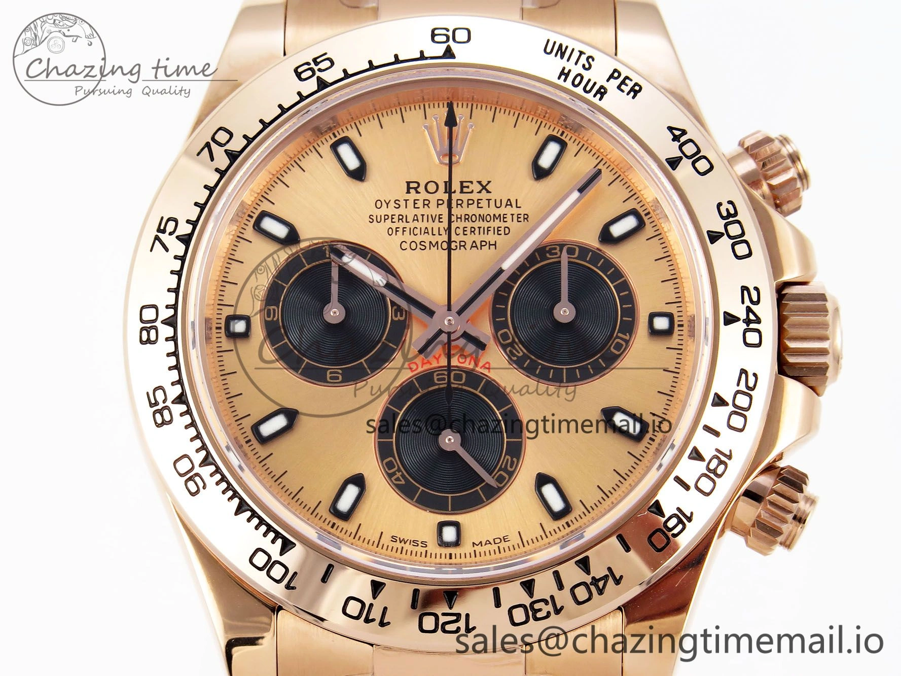 Vibrant Daytona 116505 KING 1:1 Best Edition RG Black Dial on RG Bracelet SH 1950