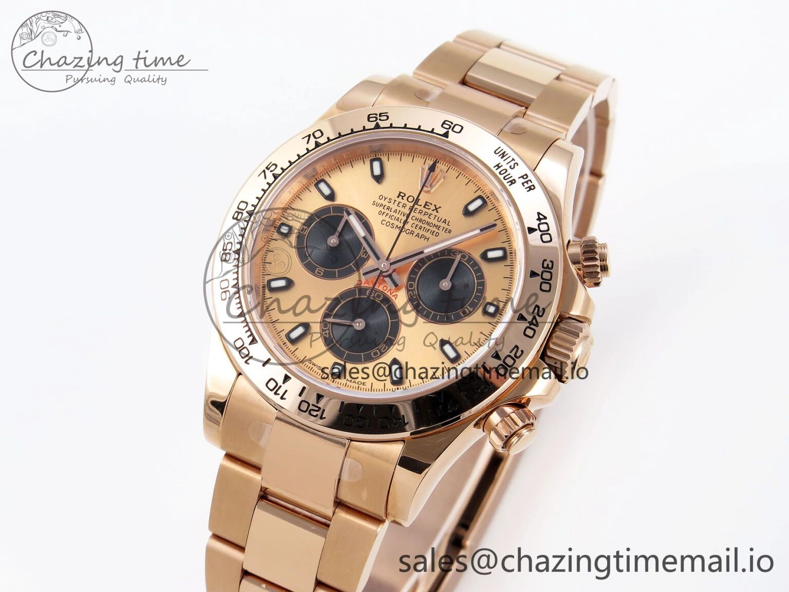 Vibrant Daytona 116505 KING 1:1 Best Edition RG Black Dial on RG Bracelet SH 1950