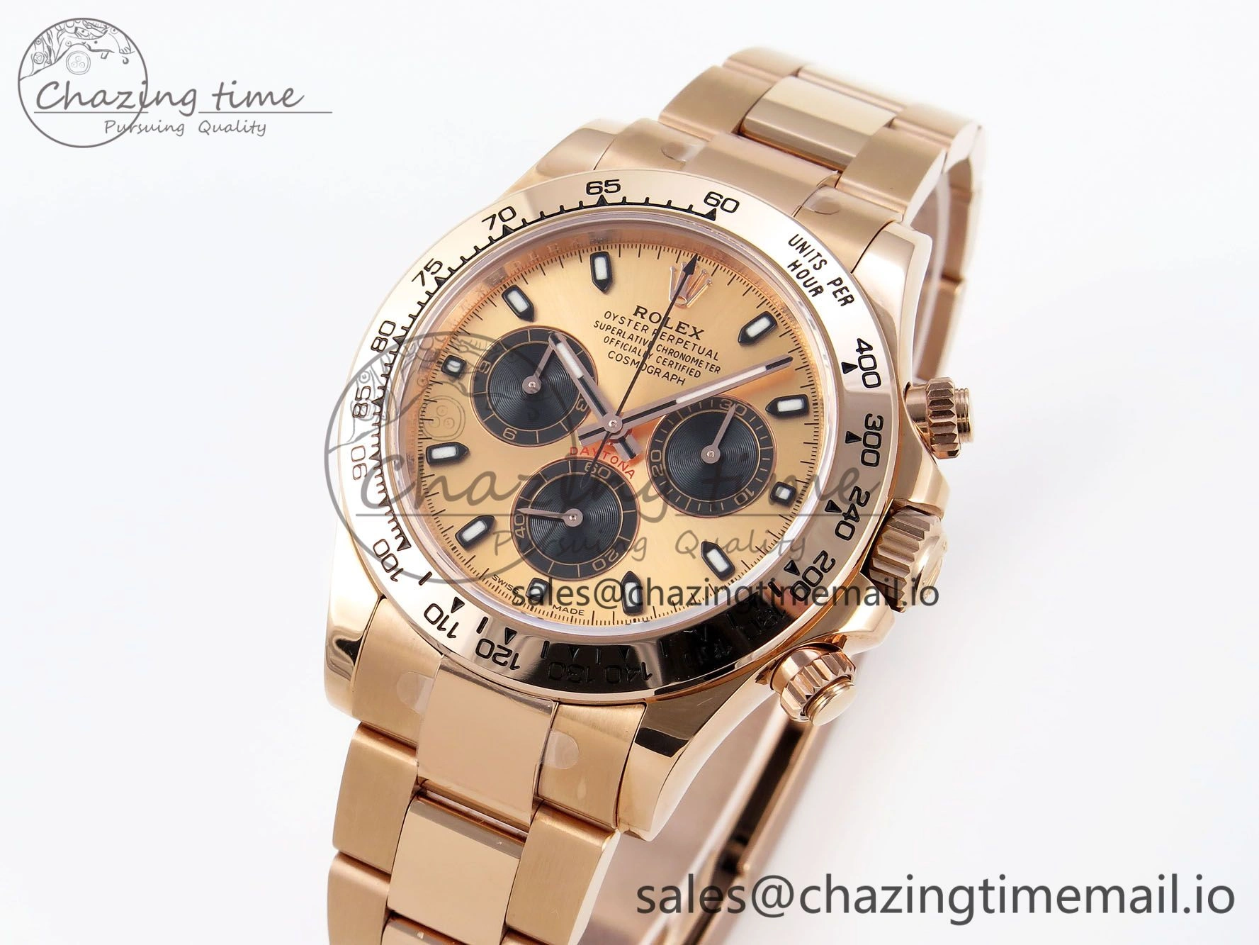 Vibrant Daytona 116505 KING 1:1 Best Edition RG Black Dial on RG Bracelet SH 1950