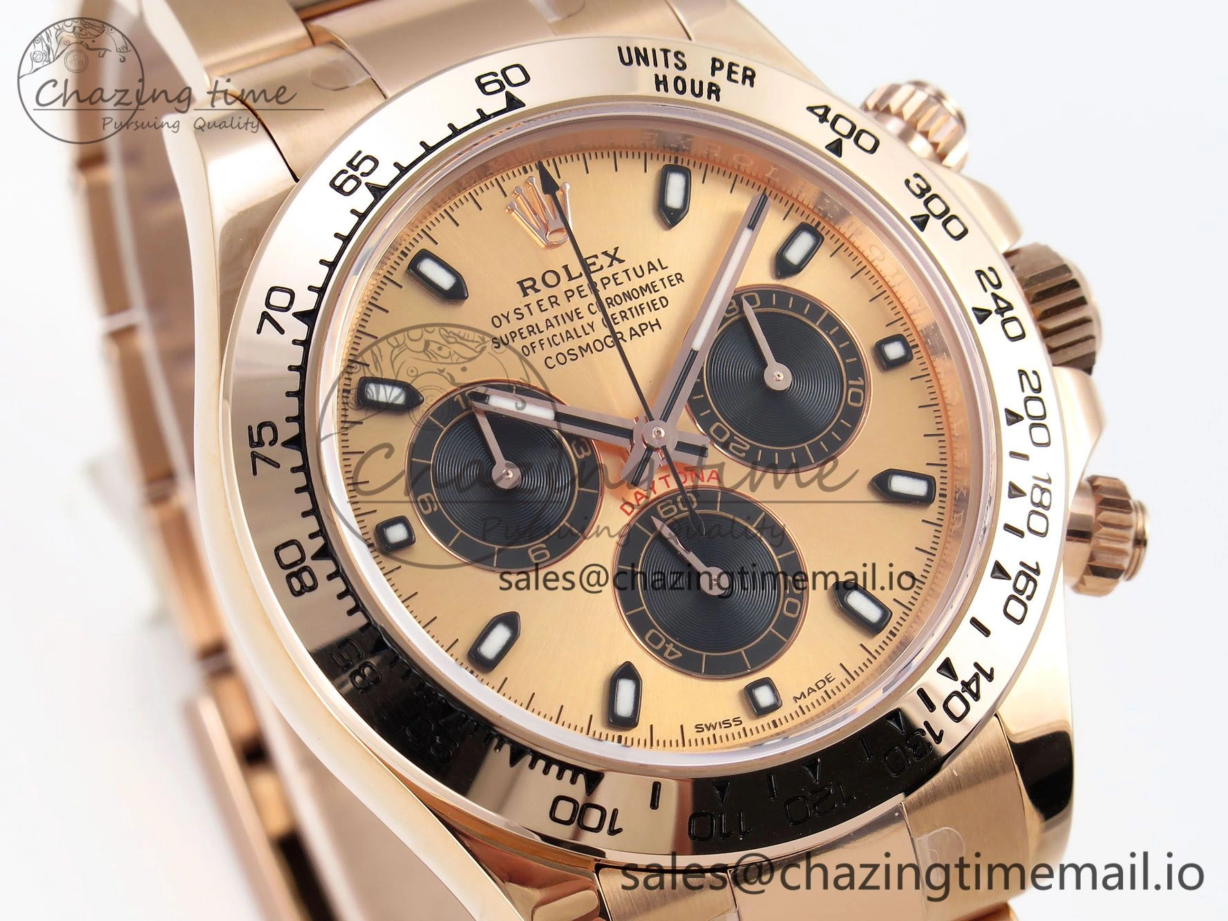Vibrant Daytona 116505 KING 1:1 Best Edition RG Black Dial on RG Bracelet SH 1950
