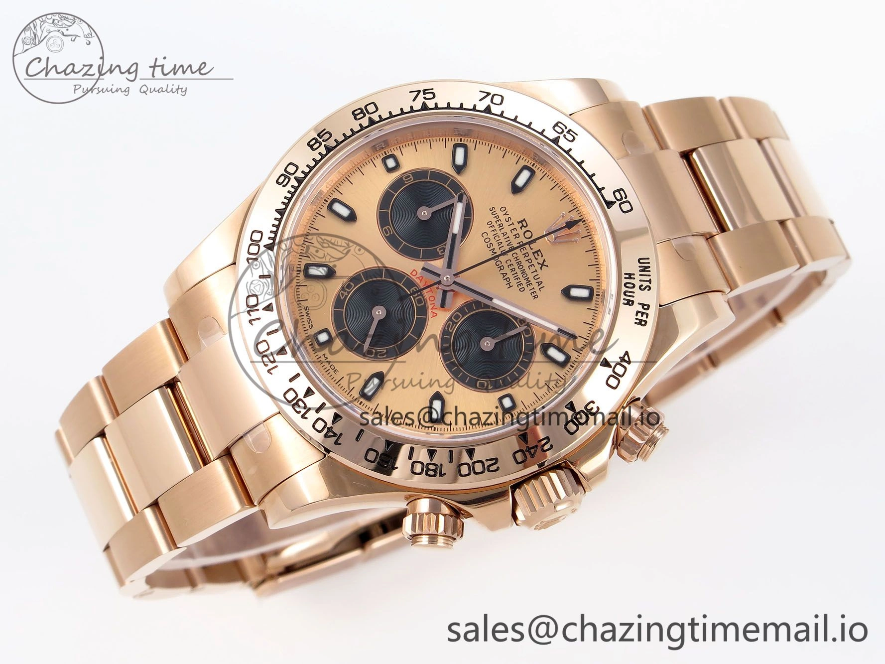 Vibrant Daytona 116505 KING 1:1 Best Edition RG Black Dial on RG Bracelet SH 1950