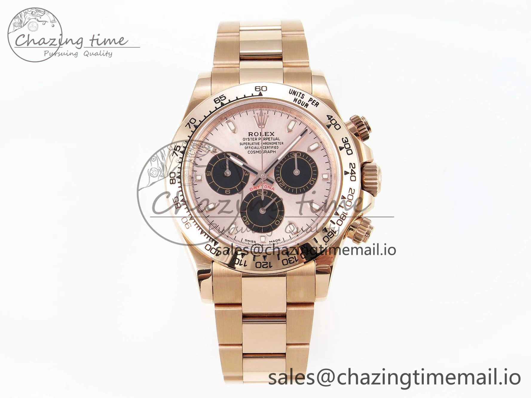 Durable Daytona 116505 KING 1:1 Best Edition Sundust Black Dial on RG Bracelet SH 1937
