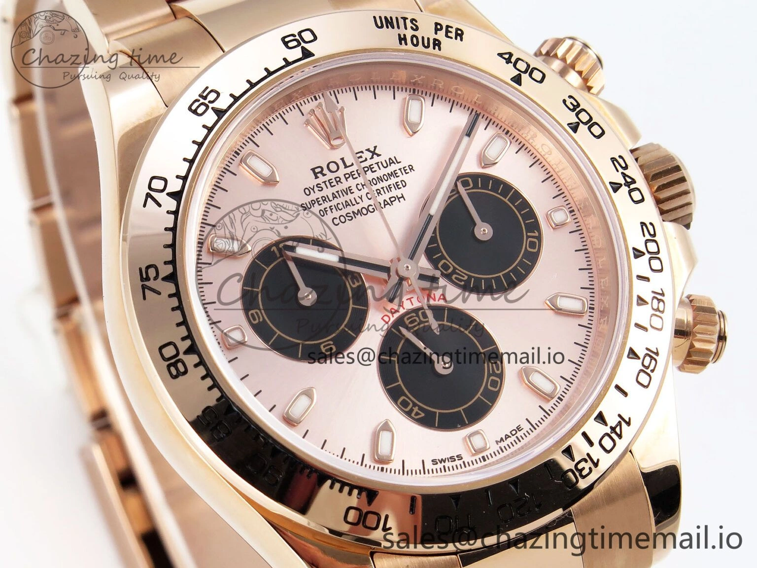 Durable Daytona 116505 KING 1:1 Best Edition Sundust Black Dial on RG Bracelet SH 1937