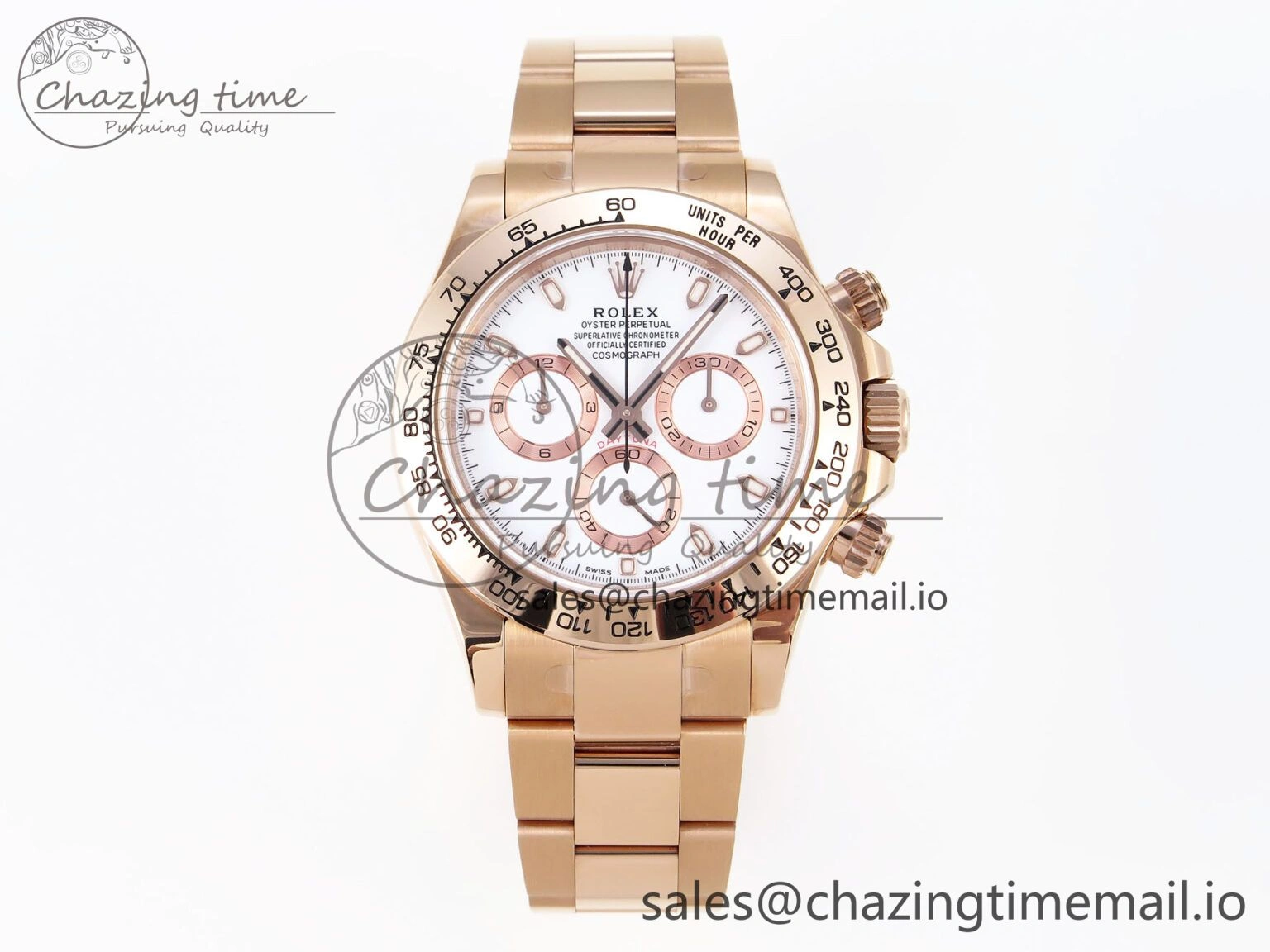 Casual Daytona 116505 KING 1:1 Best Edition White Dial on RG Bracelet SH 1933