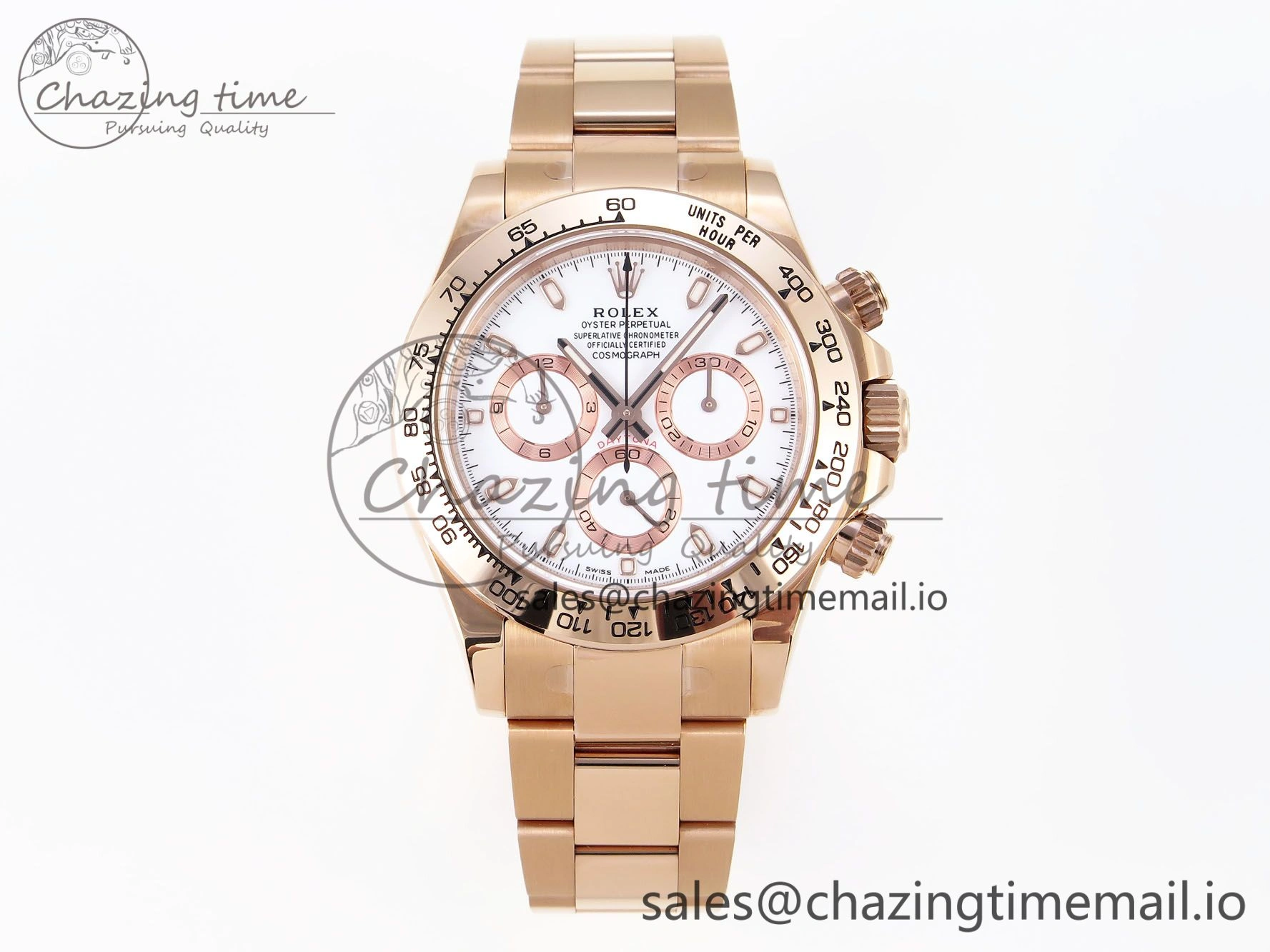 Casual Daytona 116505 KING 1:1 Best Edition White Dial on RG Bracelet SH 1933