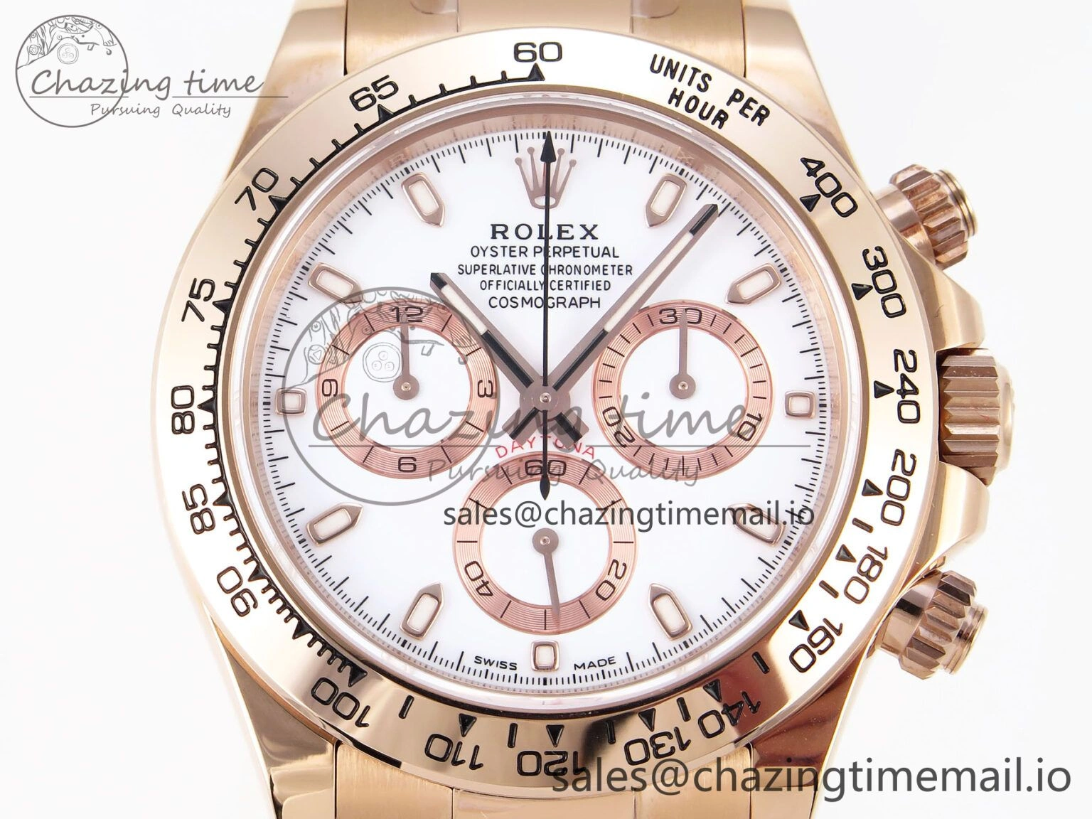 Casual Daytona 116505 KING 1:1 Best Edition White Dial on RG Bracelet SH 1933