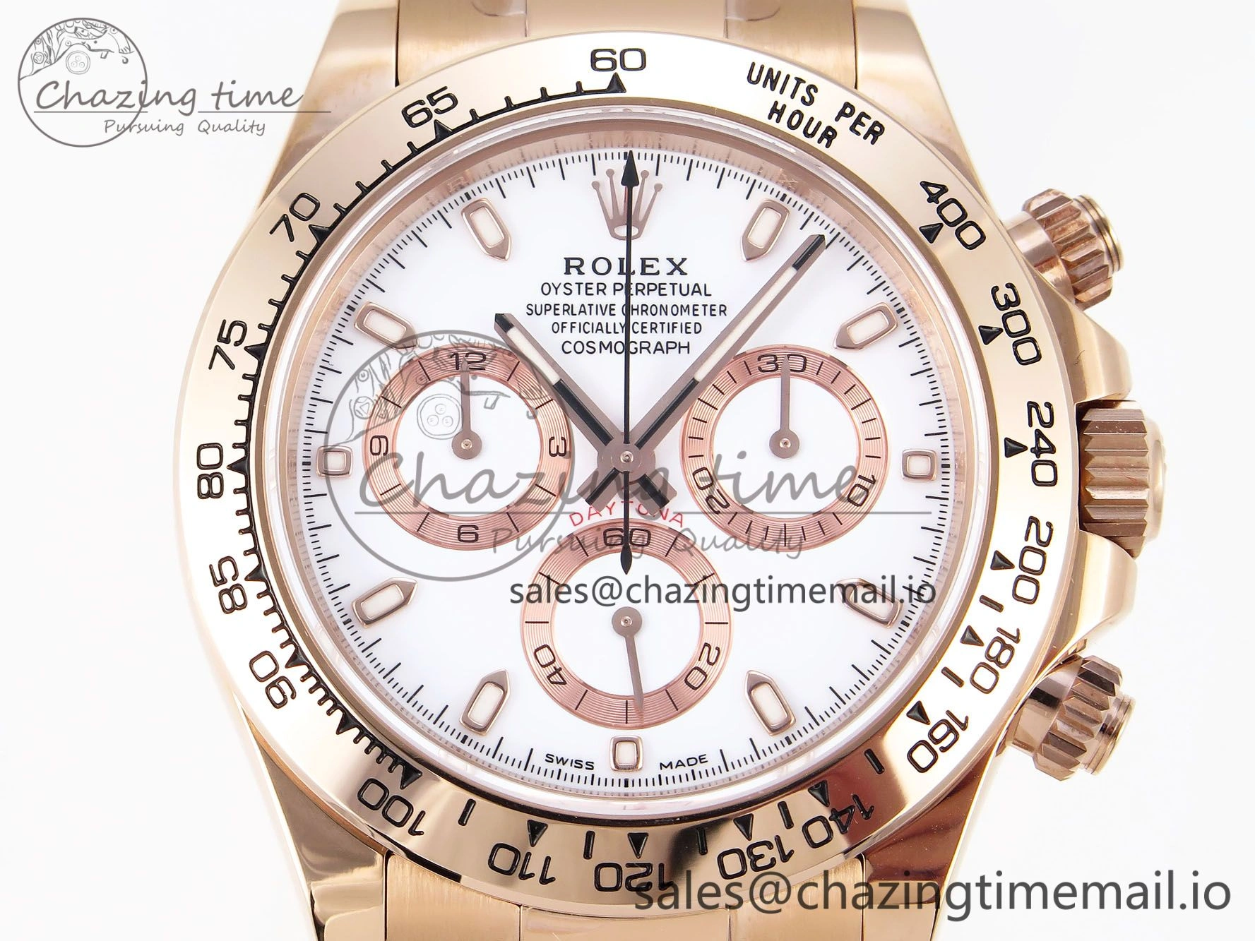 Casual Daytona 116505 KING 1:1 Best Edition White Dial on RG Bracelet SH 1933