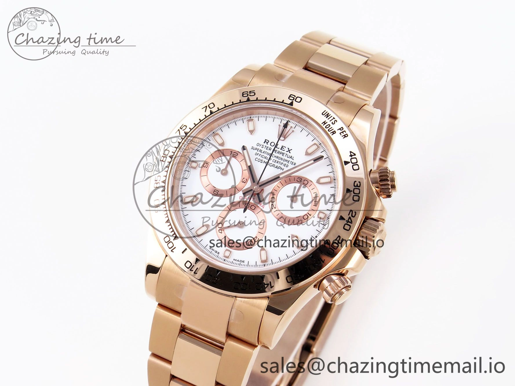 Casual Daytona 116505 KING 1:1 Best Edition White Dial on RG Bracelet SH 1933