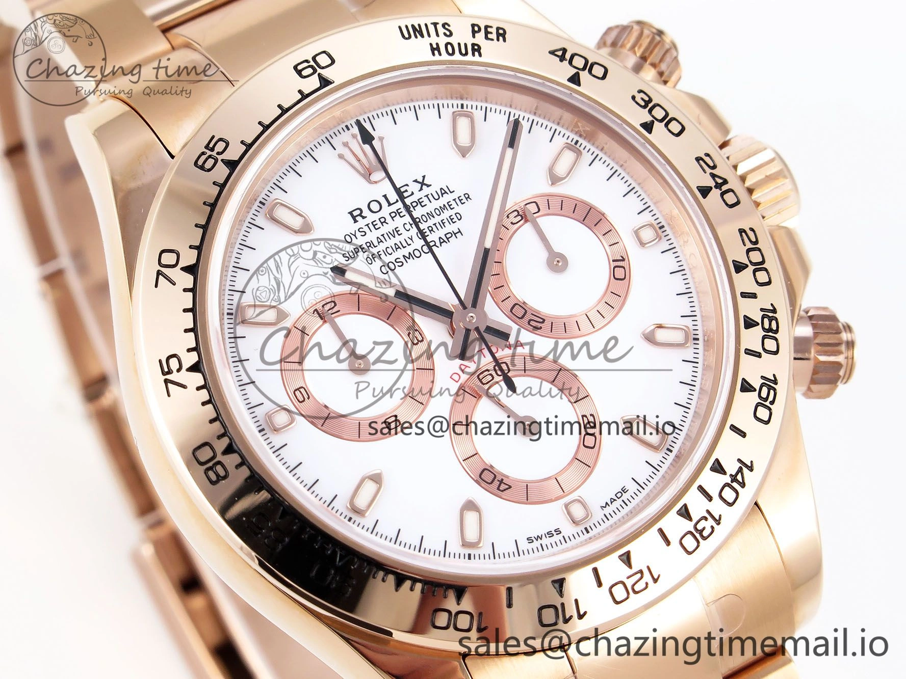Casual Daytona 116505 KING 1:1 Best Edition White Dial on RG Bracelet SH 1933
