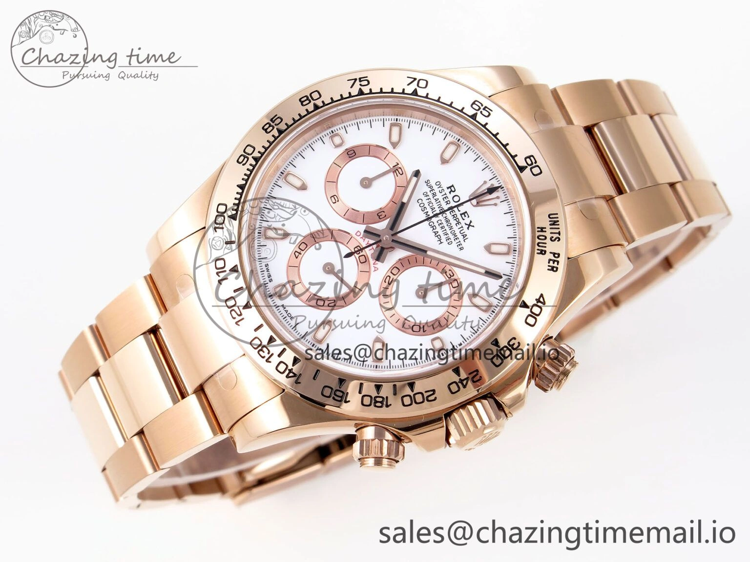 Casual Daytona 116505 KING 1:1 Best Edition White Dial on RG Bracelet SH 1933
