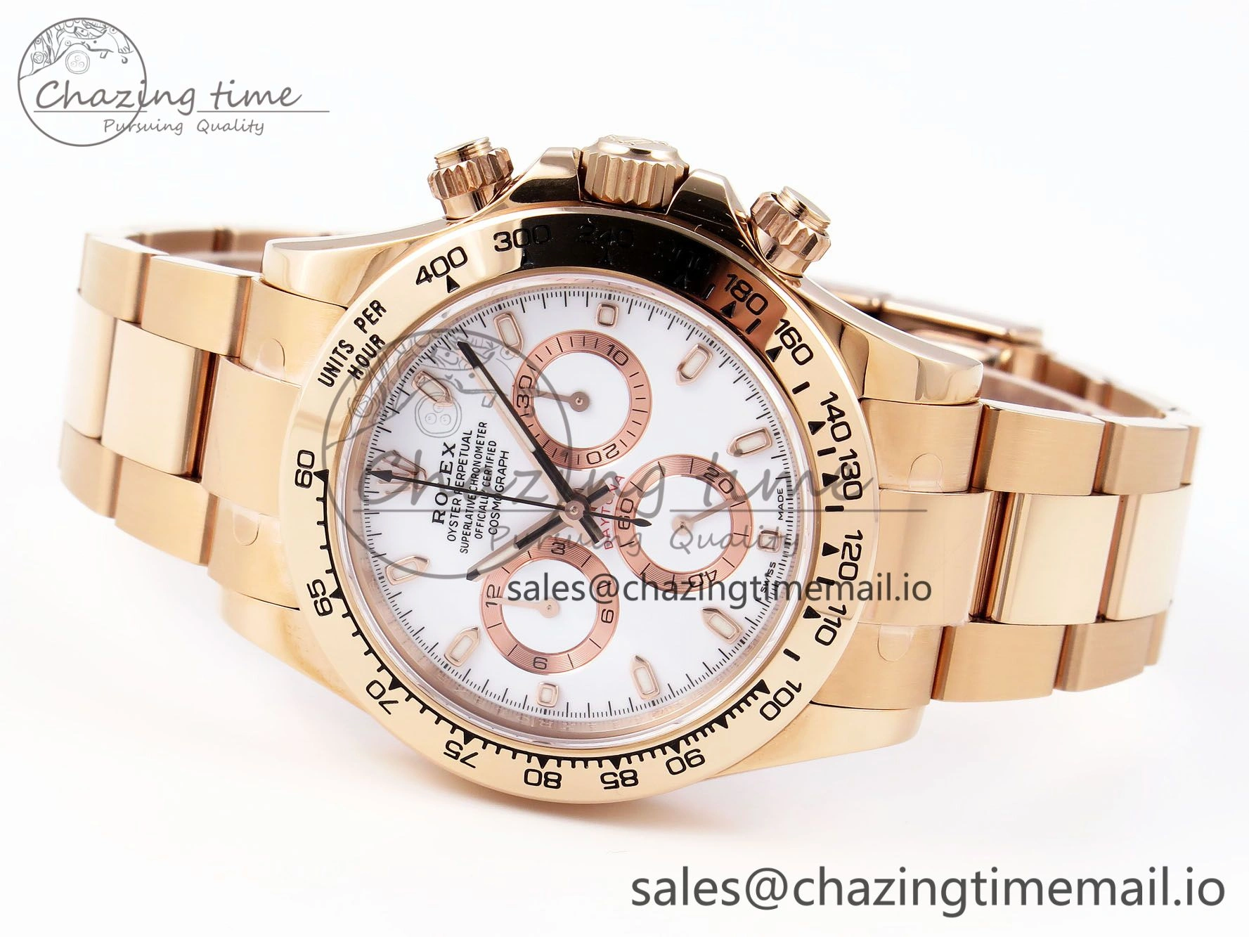 Casual Daytona 116505 KING 1:1 Best Edition White Dial on RG Bracelet SH 1933