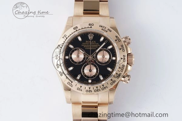 Cozy Daytona 116505 QF 1:1 Best Edition Black RG Dial on RG Bracelet SA4130 V 1754