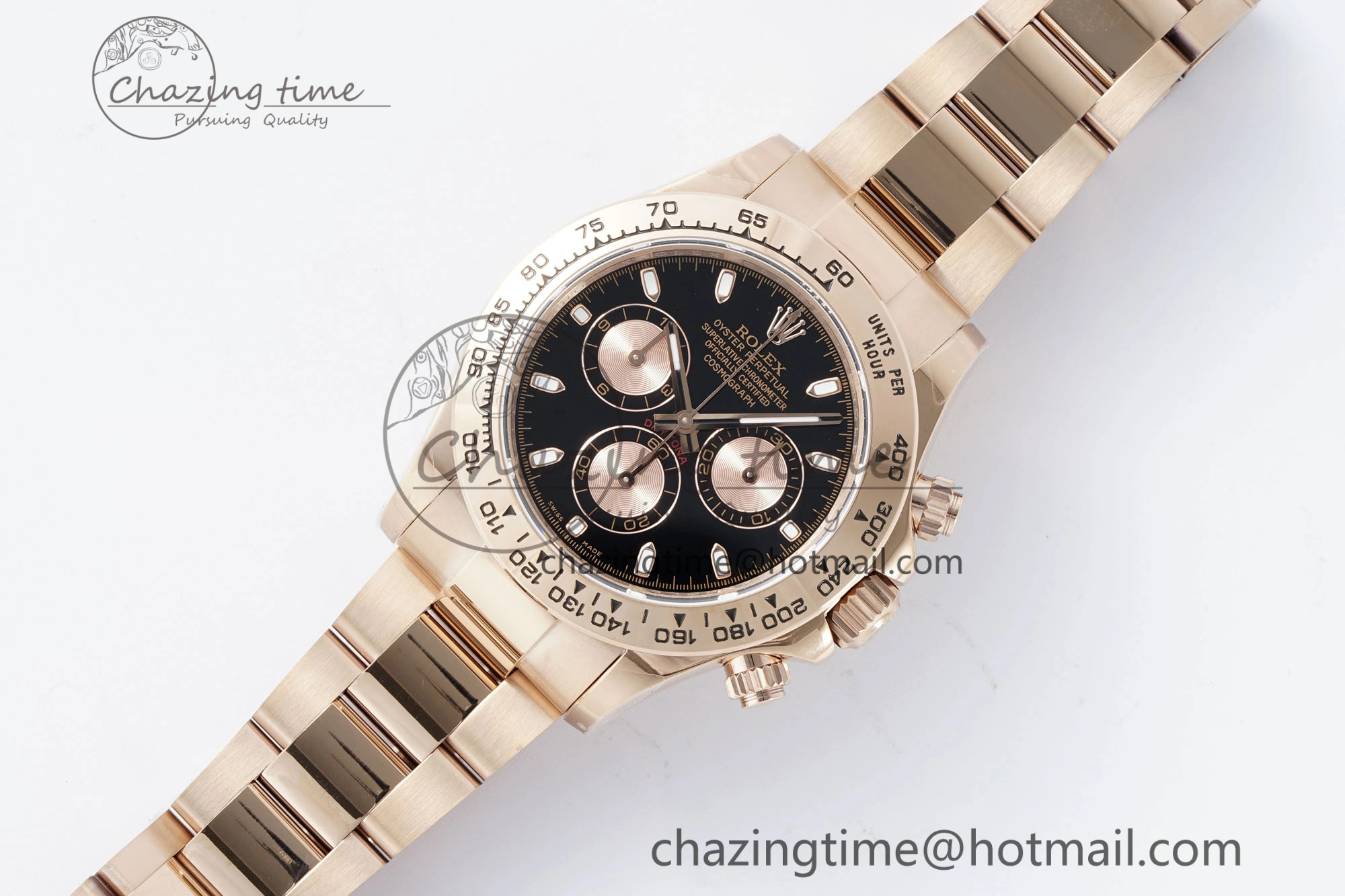 Cozy Daytona 116505 QF 1:1 Best Edition Black RG Dial on RG Bracelet SA4130 V 1754