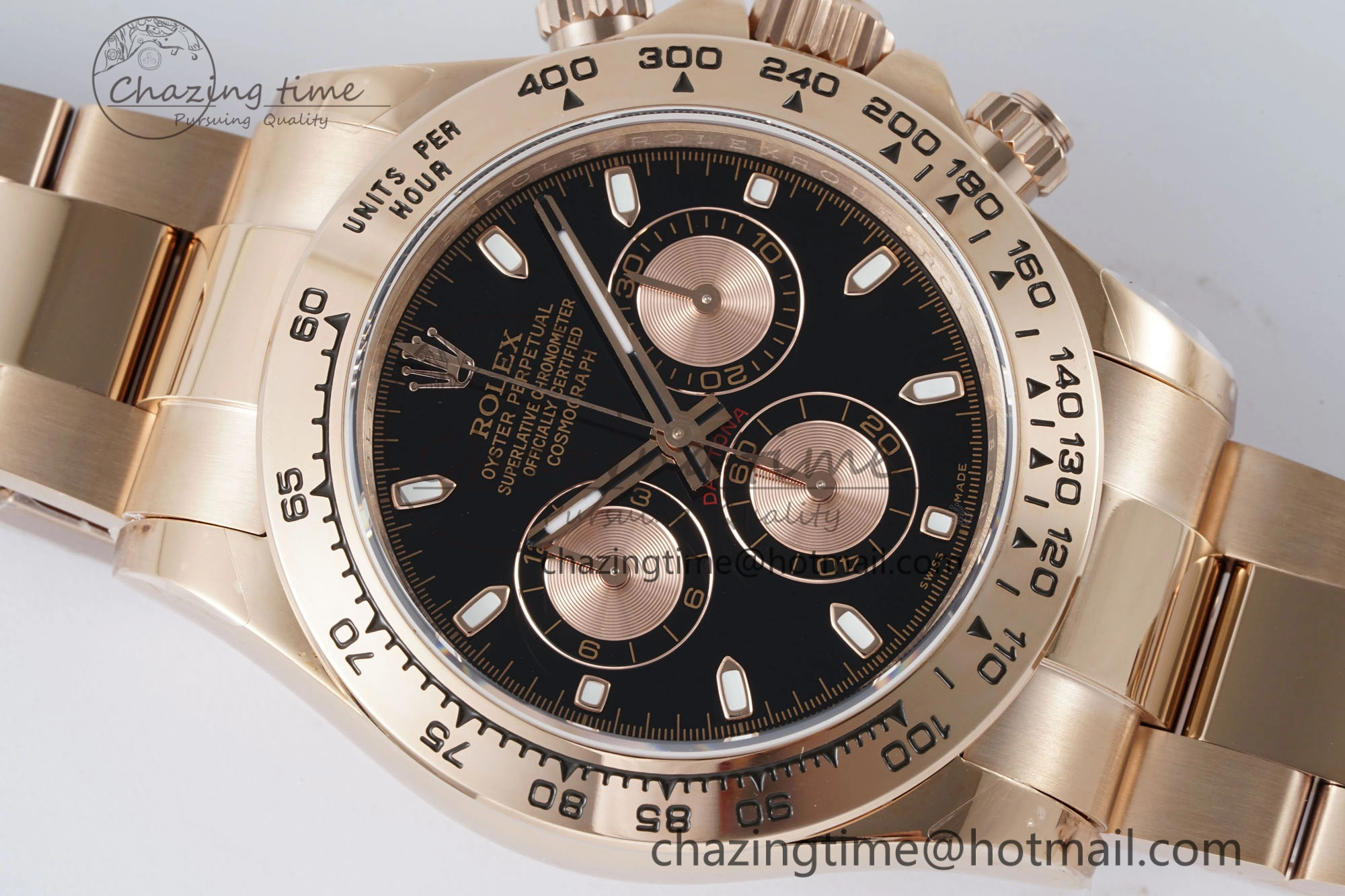Cozy Daytona 116505 QF 1:1 Best Edition Black RG Dial on RG Bracelet SA4130 V 1754