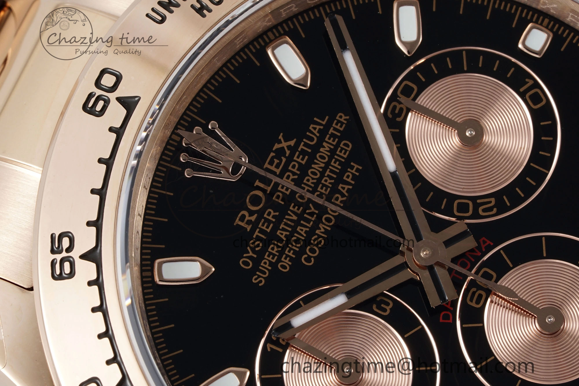 Cozy Daytona 116505 QF 1:1 Best Edition Black RG Dial on RG Bracelet SA4130 V 1754