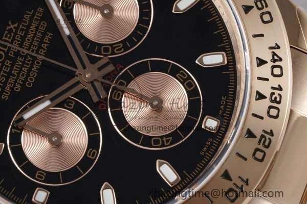 Cozy Daytona 116505 QF 1:1 Best Edition Black RG Dial on RG Bracelet SA4130 V 1754