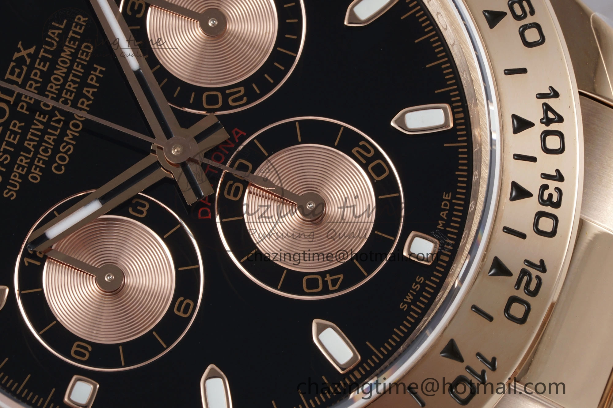Cozy Daytona 116505 QF 1:1 Best Edition Black RG Dial on RG Bracelet SA4130 V 1754