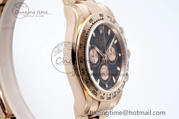 Cozy Daytona 116505 QF 1:1 Best Edition Black RG Dial on RG Bracelet SA4130 V 1754