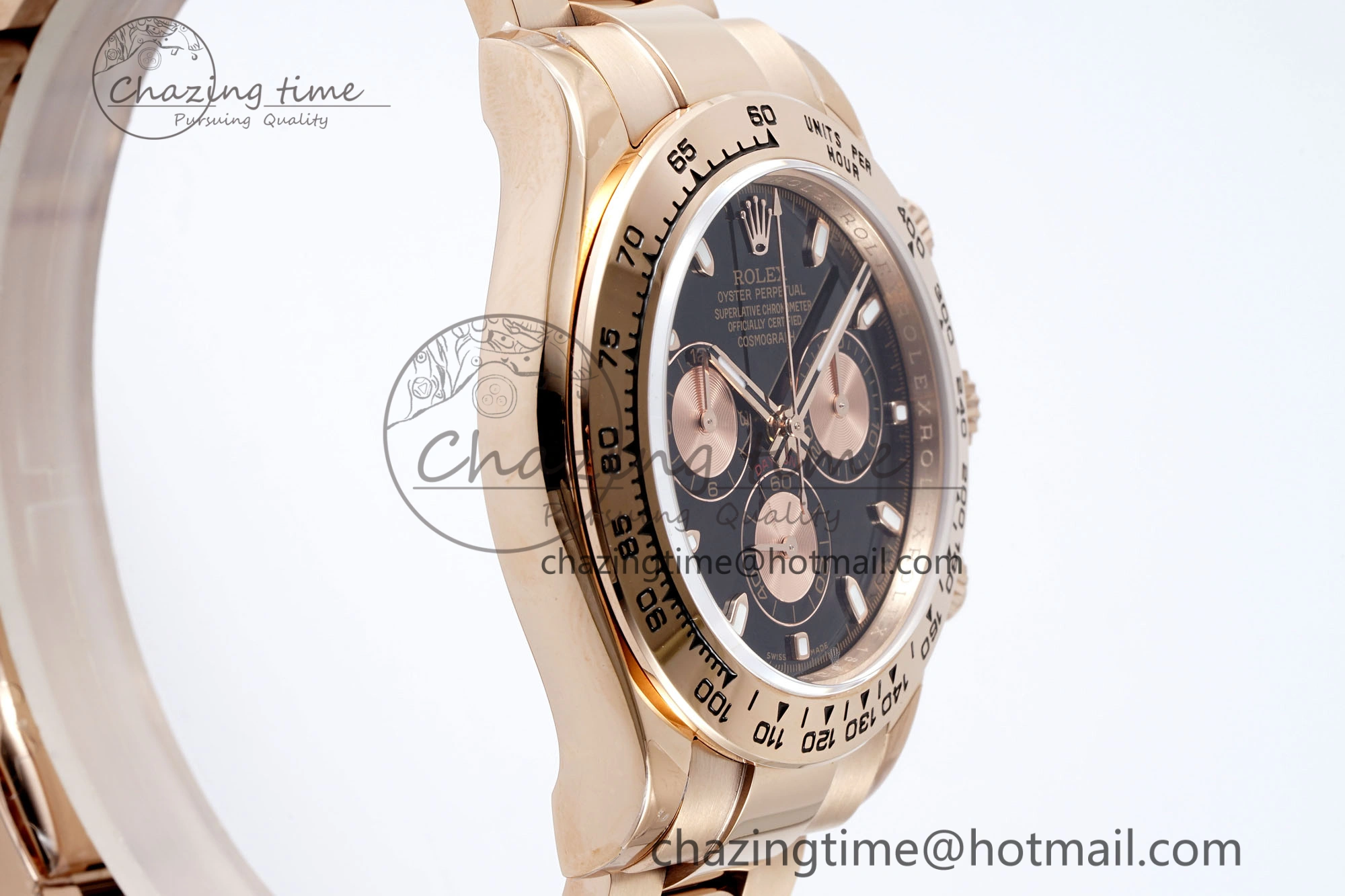 Cozy Daytona 116505 QF 1:1 Best Edition Black RG Dial on RG Bracelet SA4130 V 1754