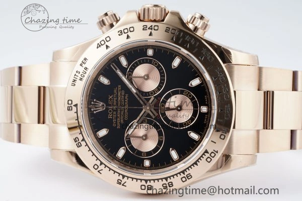 Cozy Daytona 116505 QF 1:1 Best Edition Black RG Dial on RG Bracelet SA4130 V 1754