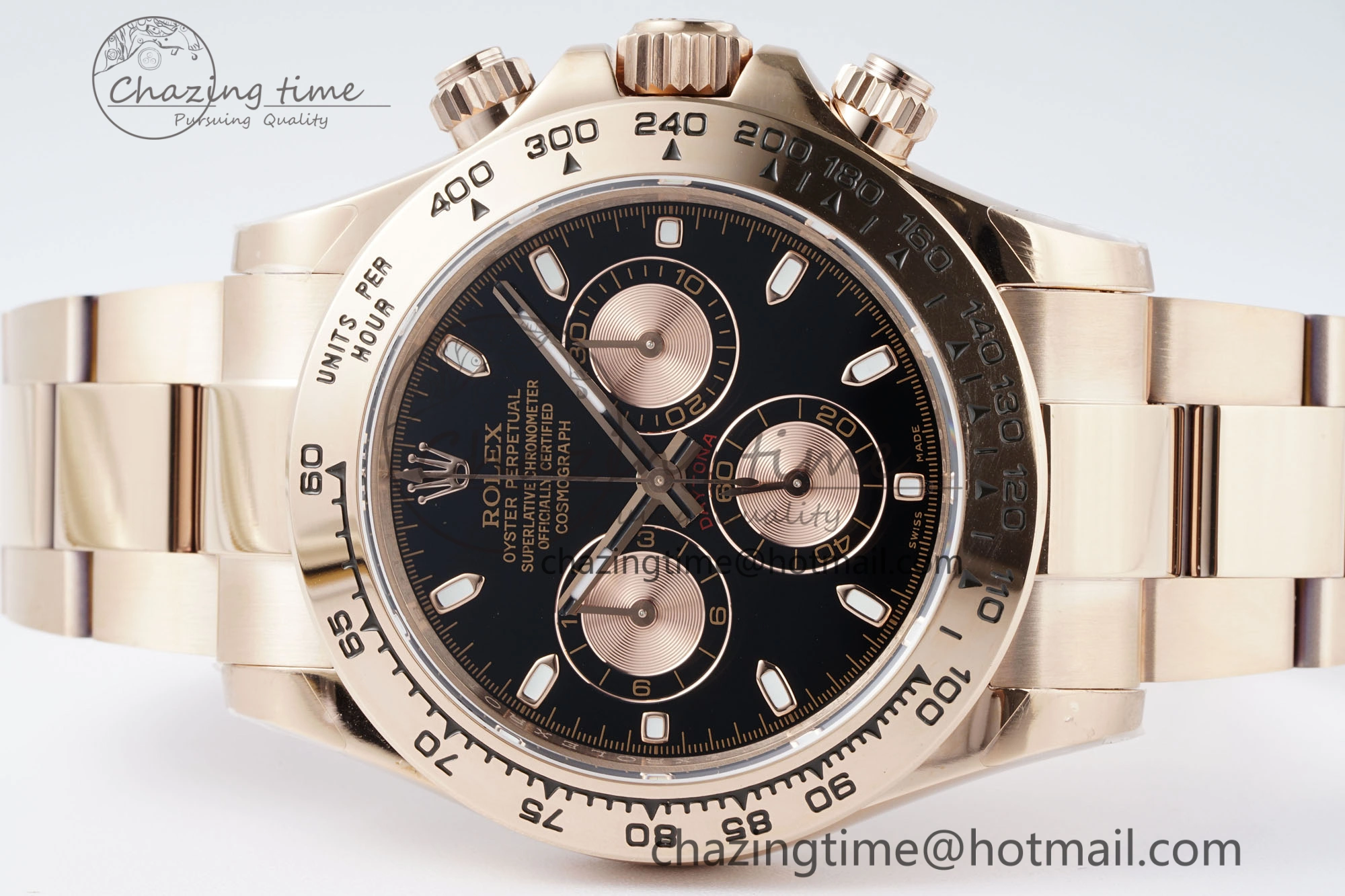 Cozy Daytona 116505 QF 1:1 Best Edition Black RG Dial on RG Bracelet SA4130 V 1754