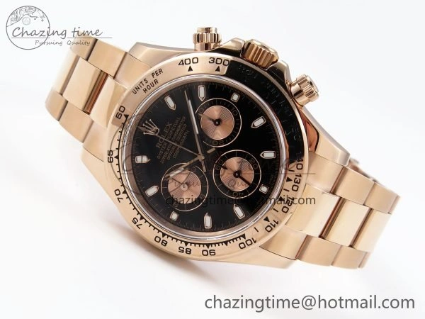 Daytona 116505 QF 1:1 Best Edition Black RG Dial on RG Bracelet SH4130 V3 (Gain Weight) Breathable 1695