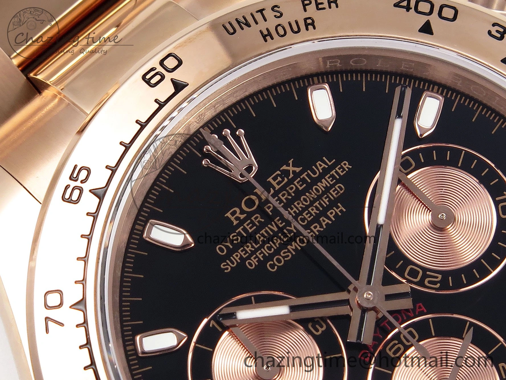 Daytona 116505 QF 1:1 Best Edition Black RG Dial on RG Bracelet SH4130 V3 (Gain Weight) Breathable 1695