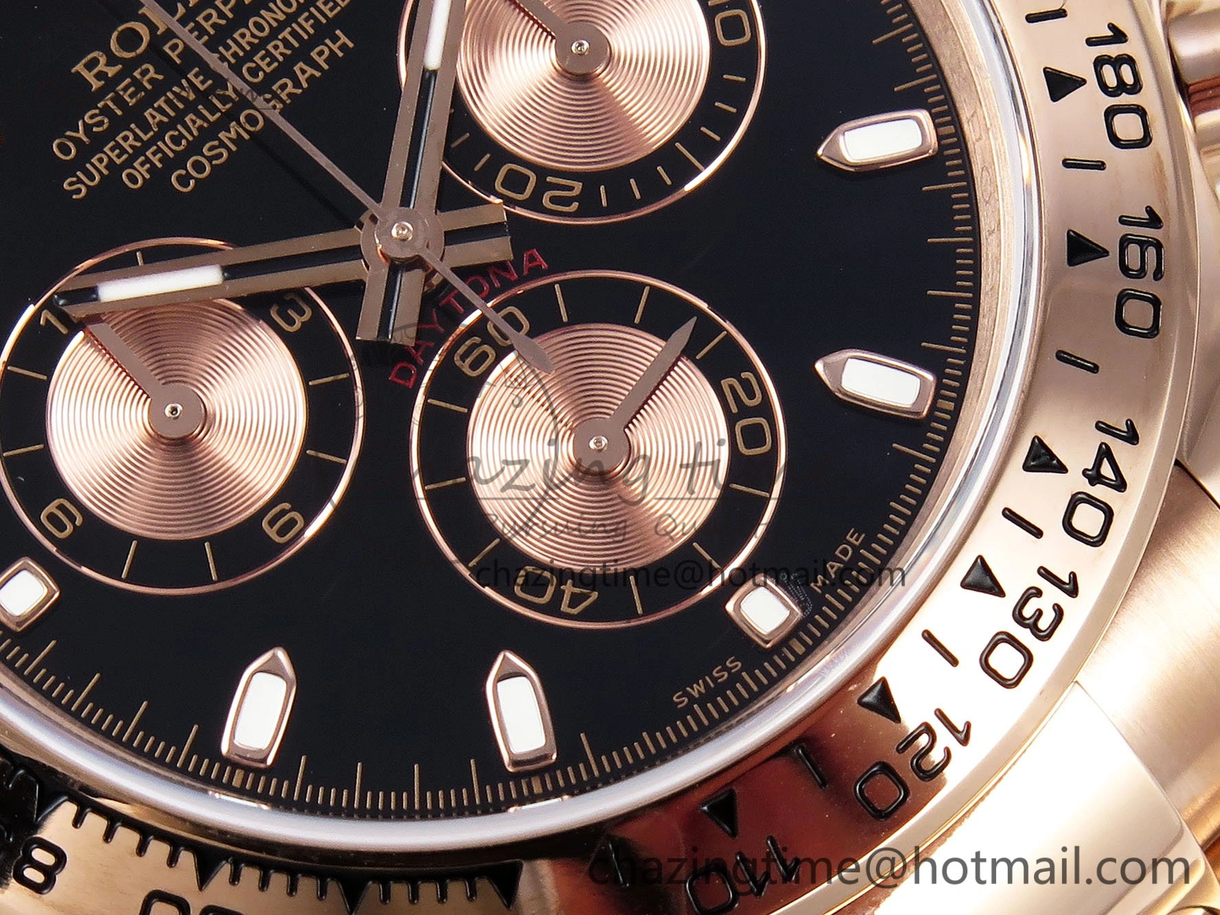 Daytona 116505 QF 1:1 Best Edition Black RG Dial on RG Bracelet SH4130 V3 (Gain Weight) Breathable 1695