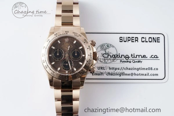 MultiPurpose Daytona 116505 QF 1:1 Best Edition Brown Dial on RG Bracelet SA4130 V 1758