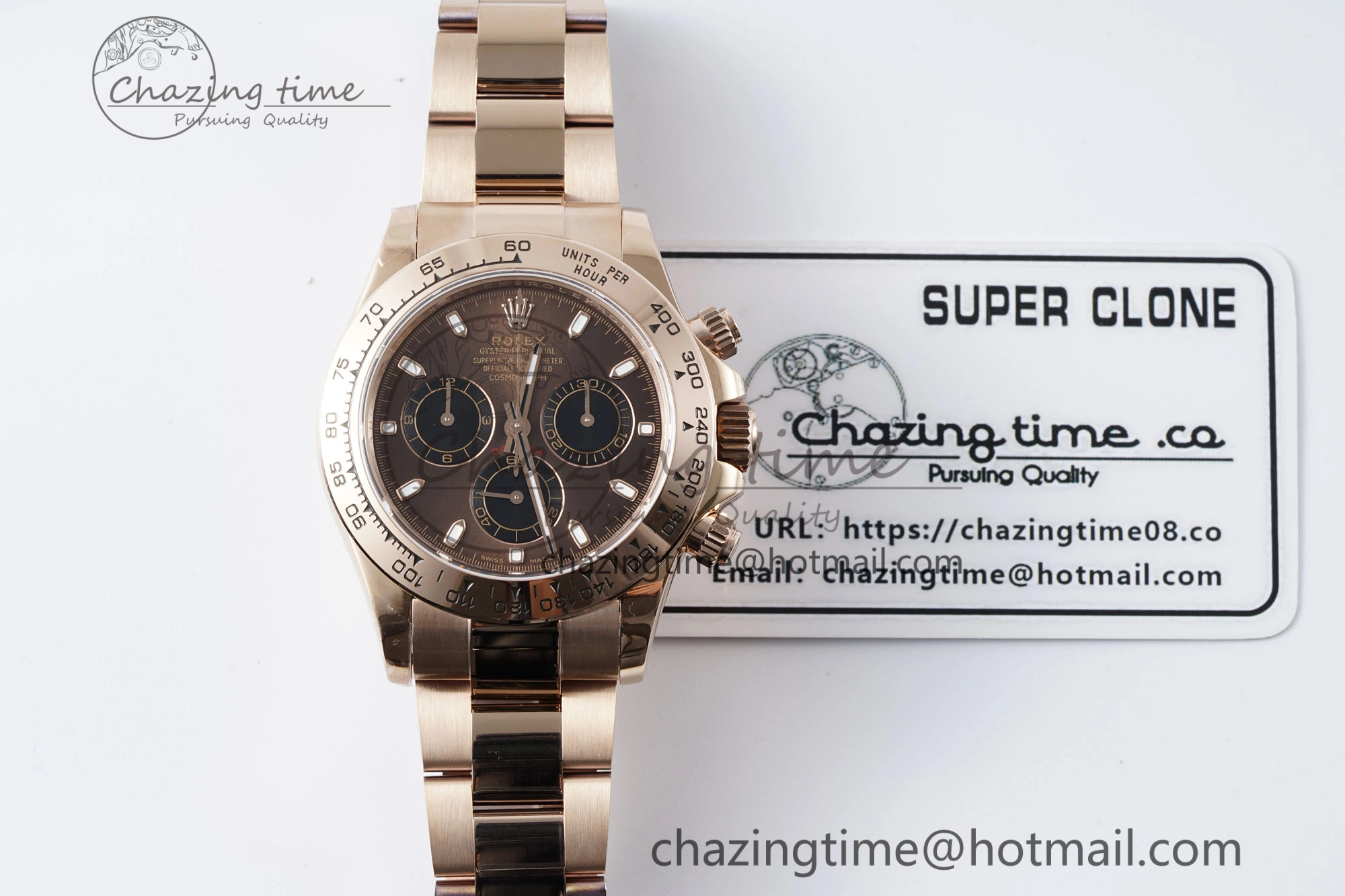 MultiPurpose Daytona 116505 QF 1:1 Best Edition Brown Dial on RG Bracelet SA4130 V 1758
