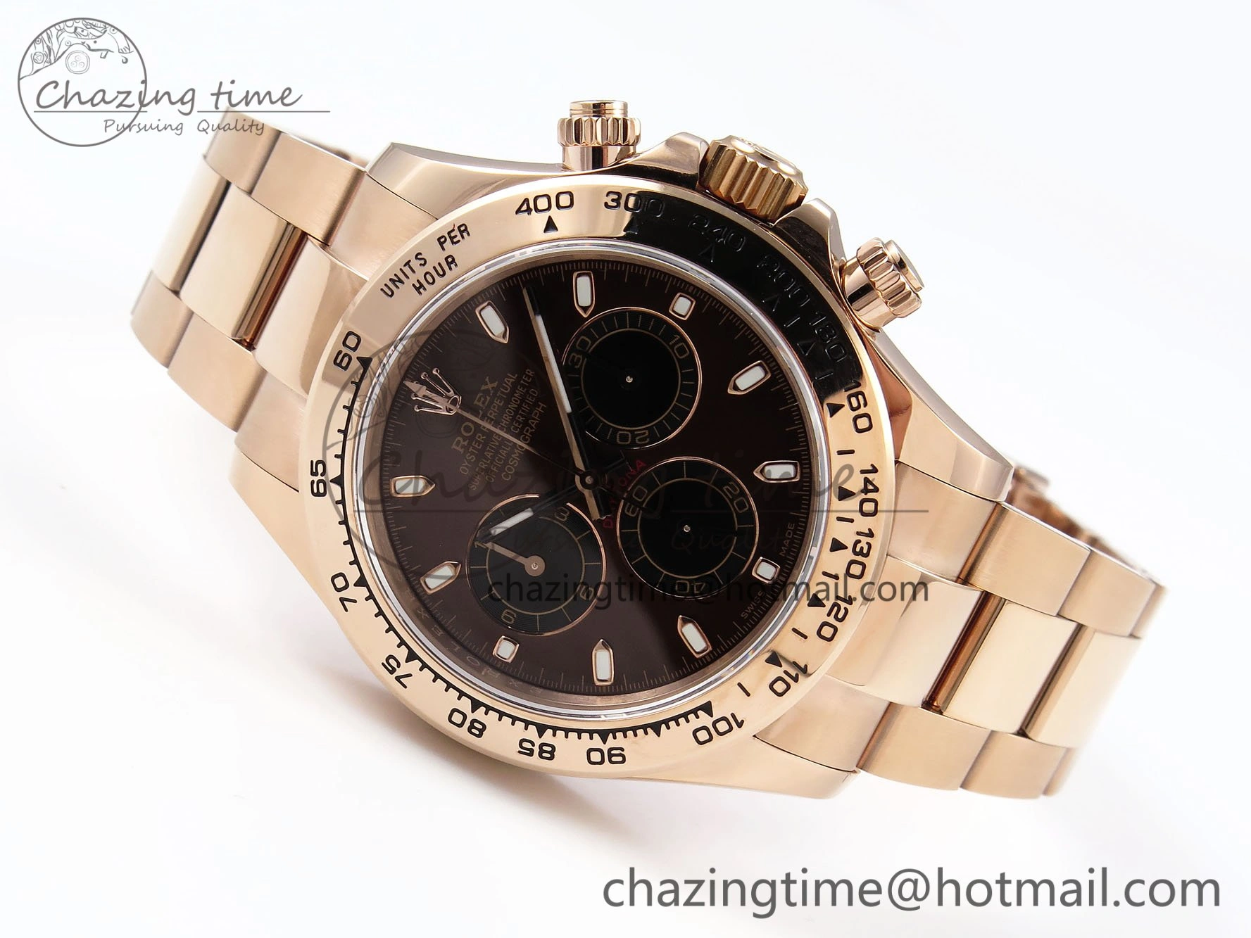 Daytona 116505 QF 1:1 Best Edition Brown Dial on RG Bracelet SH4130 V3 (Gain Weight) OdorResistant 1692