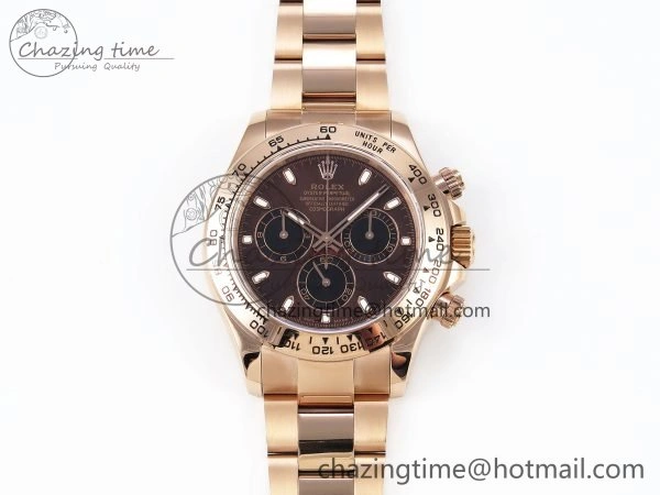 Daytona 116505 QF 1:1 Best Edition Brown Dial on RG Bracelet SH4130 V3 (Gain Weight) OdorResistant 1692