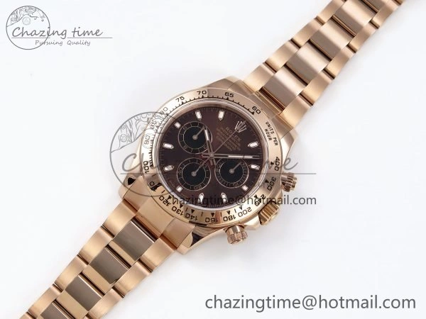 Daytona 116505 QF 1:1 Best Edition Brown Dial on RG Bracelet SH4130 V3 (Gain Weight) OdorResistant 1692