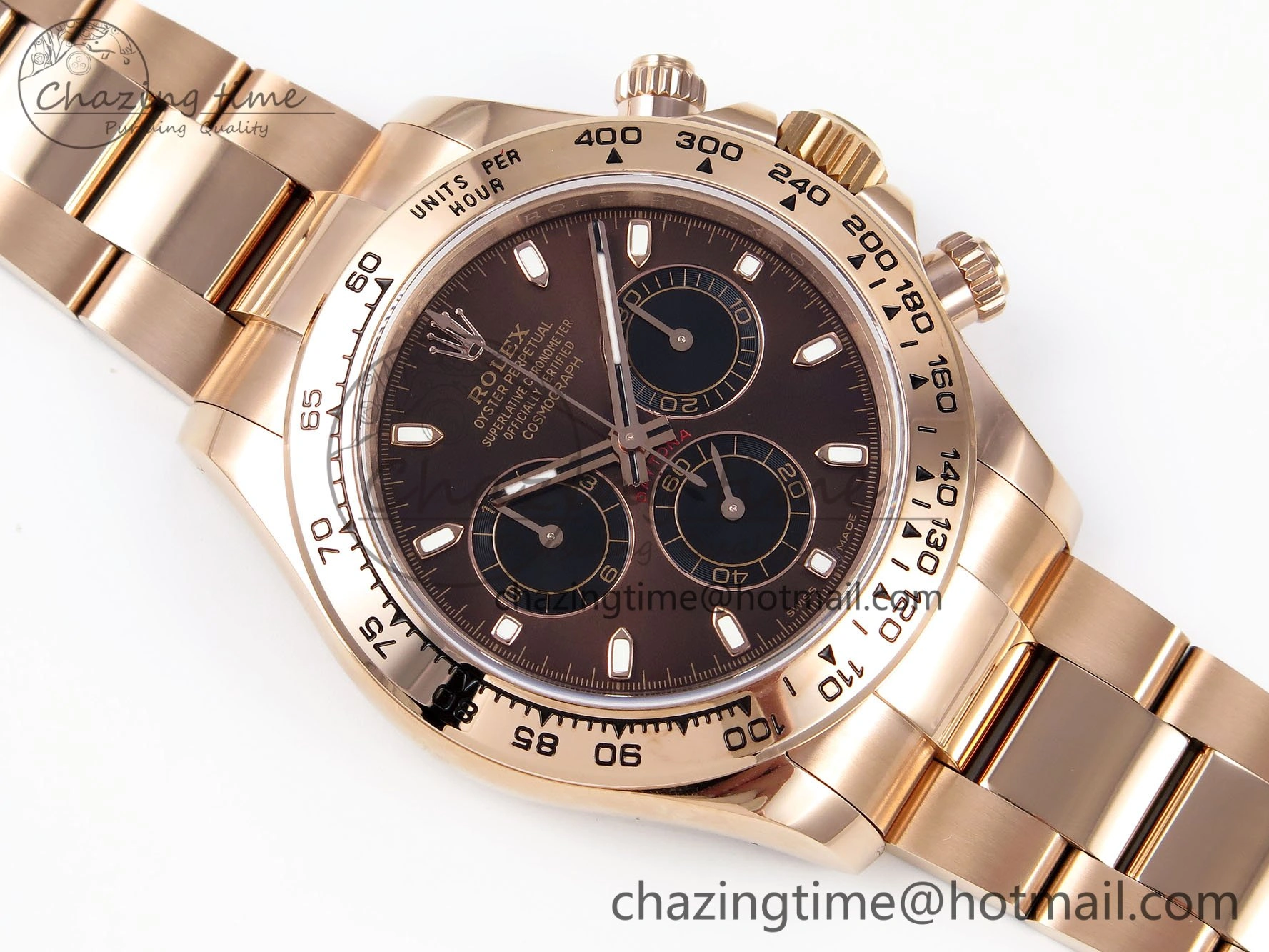 Daytona 116505 QF 1:1 Best Edition Brown Dial on RG Bracelet SH4130 V3 (Gain Weight) OdorResistant 1692