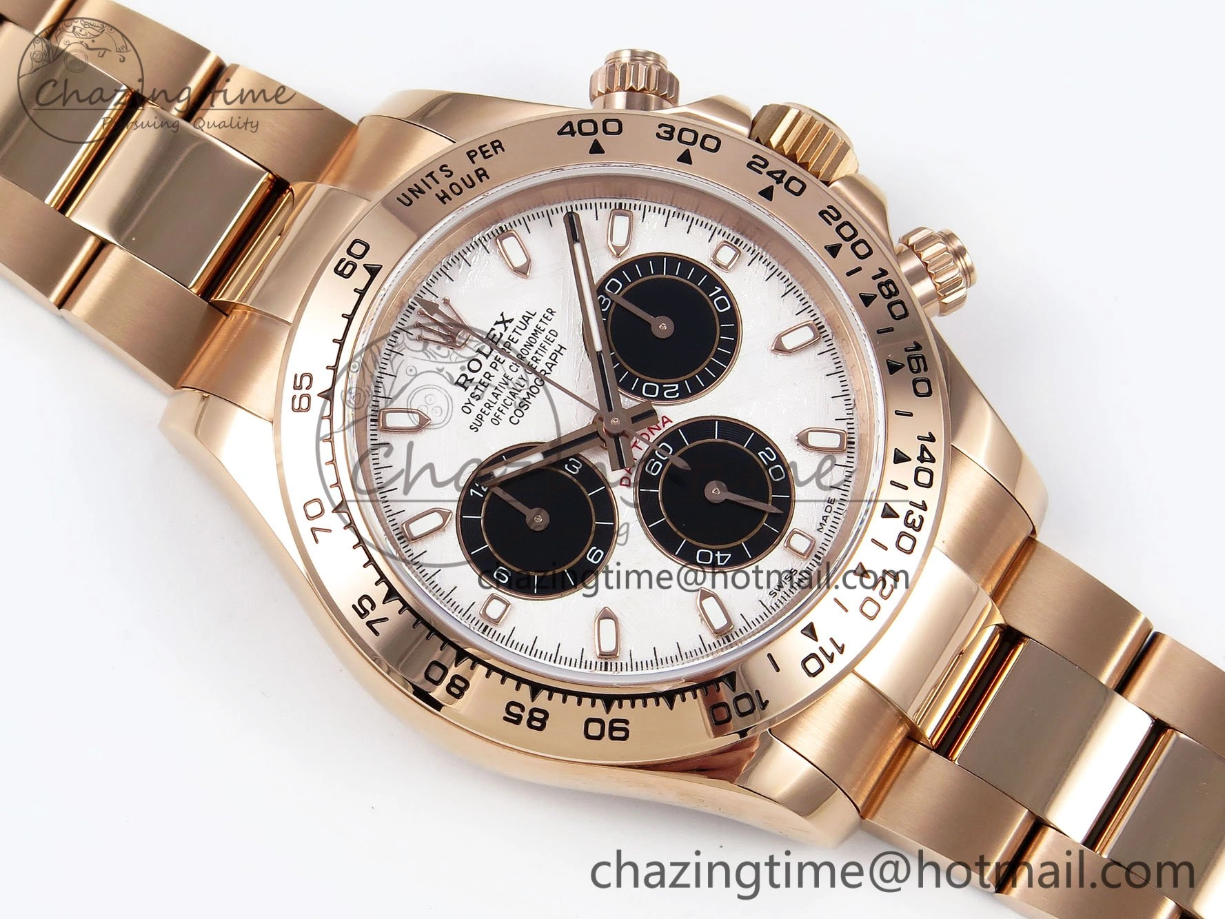 Daytona 116505 QF 1:1 Best Edition Meteorite Dial on RG Bracelet SH4130 V3 (Gain Weight) SunProtective 1698