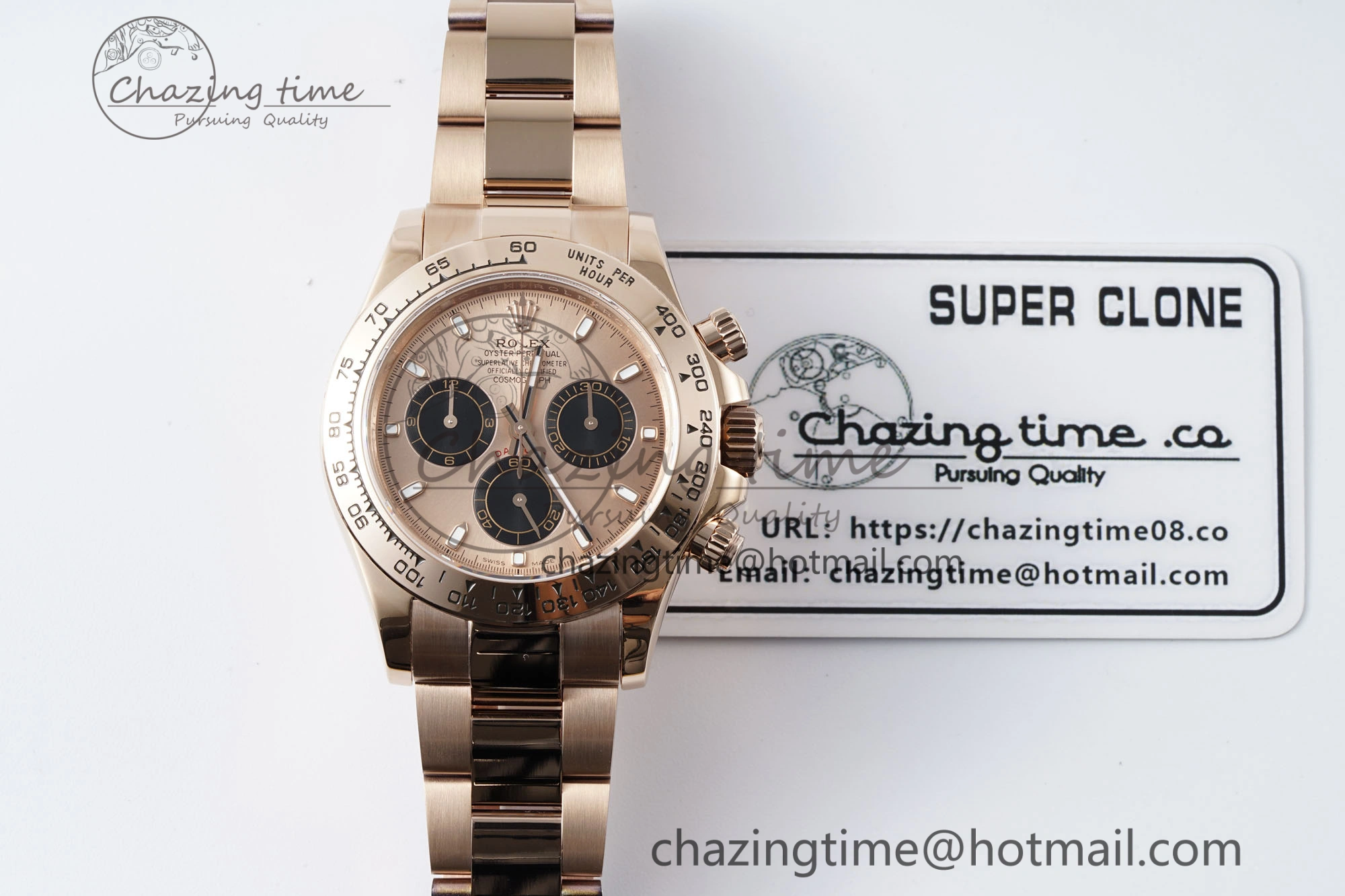 Attractive Daytona 116505 QF 1:1 Best Edition RG Dial on RG Bracelet SA4130 V 1755