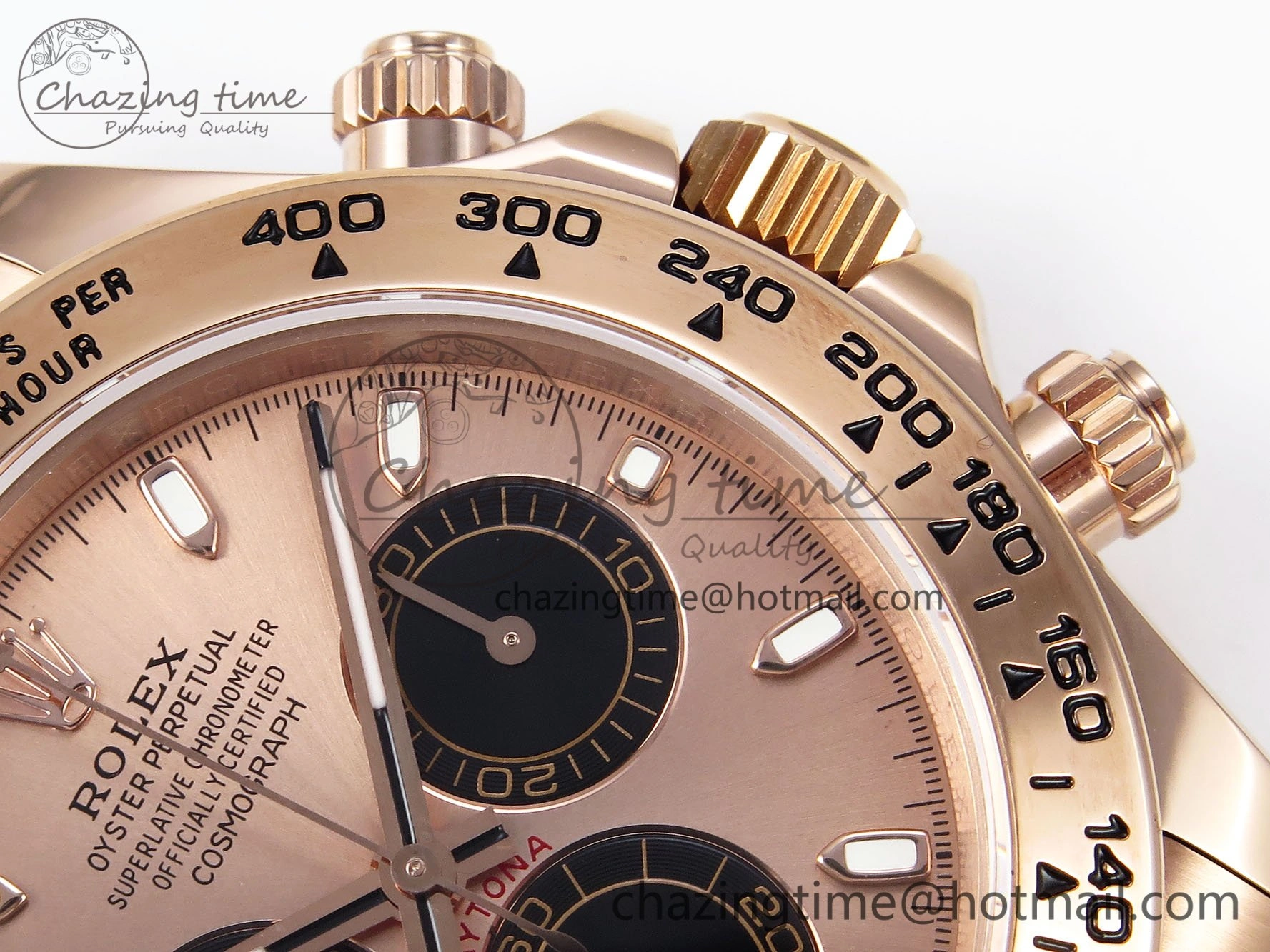 Popular Daytona 116505 QF 1:1 Best Edition RG Black Dial on RG Bracelet SH4130 V3 (Gain Weight) 1694