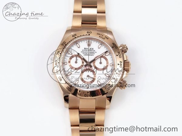 WellDesigned Daytona 116505 QF 1:1 Best Edition White Dial on RG Bracelet SH4130 V3 (Gain Weight) 1693