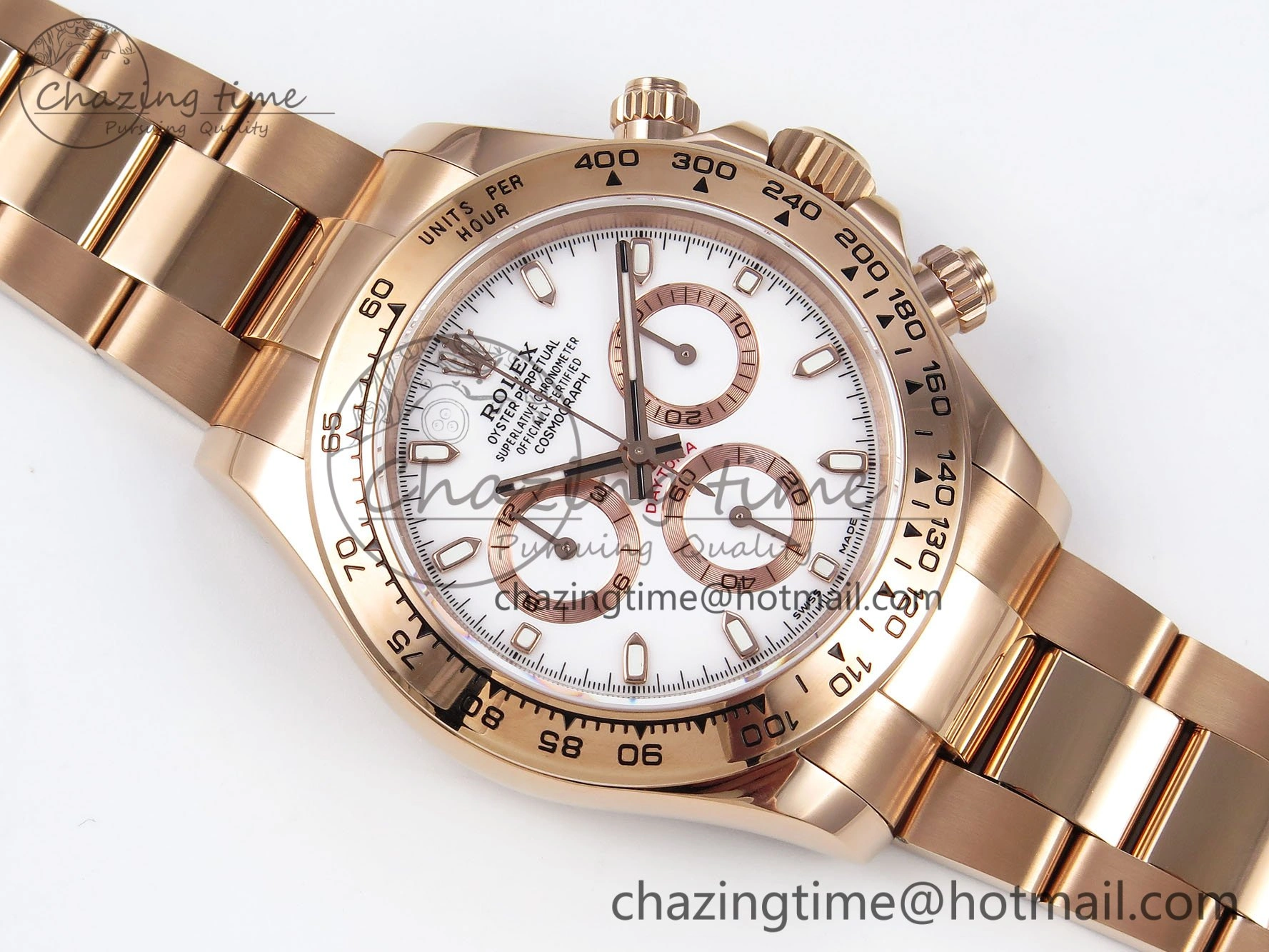 WellDesigned Daytona 116505 QF 1:1 Best Edition White Dial on RG Bracelet SH4130 V3 (Gain Weight) 1693