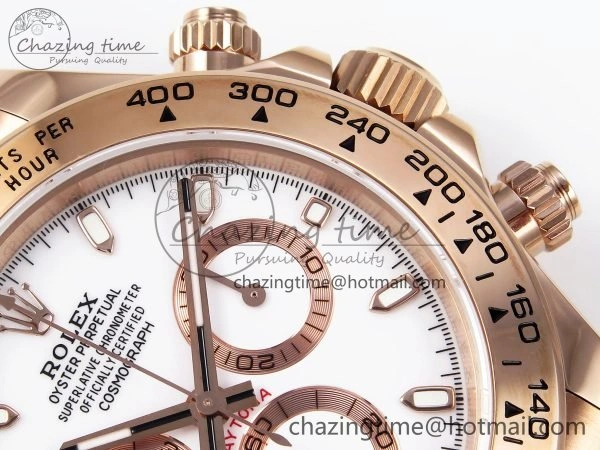 WellDesigned Daytona 116505 QF 1:1 Best Edition White Dial on RG Bracelet SH4130 V3 (Gain Weight) 1693