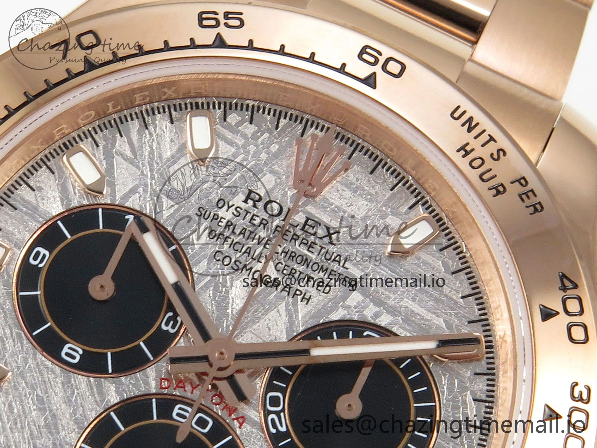 Sleek Daytona 116505 RG 3CF 1:1 Best Edition RG Bezel Meteorite Dial on RG Bracelet SH4130 V2(Mod Version) 145