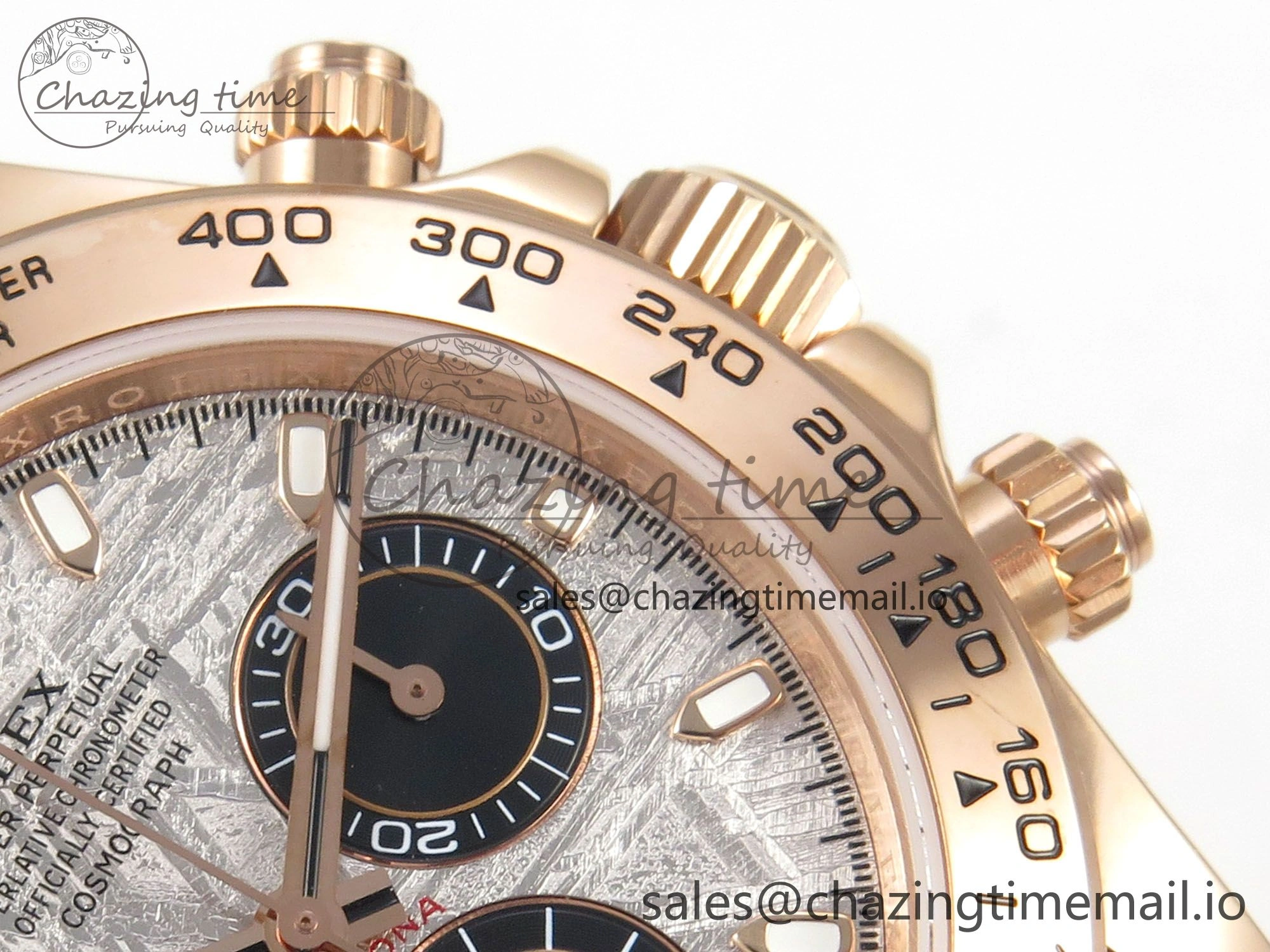 Sleek Daytona 116505 RG 3CF 1:1 Best Edition RG Bezel Meteorite Dial on RG Bracelet SH4130 V2(Mod Version) 145